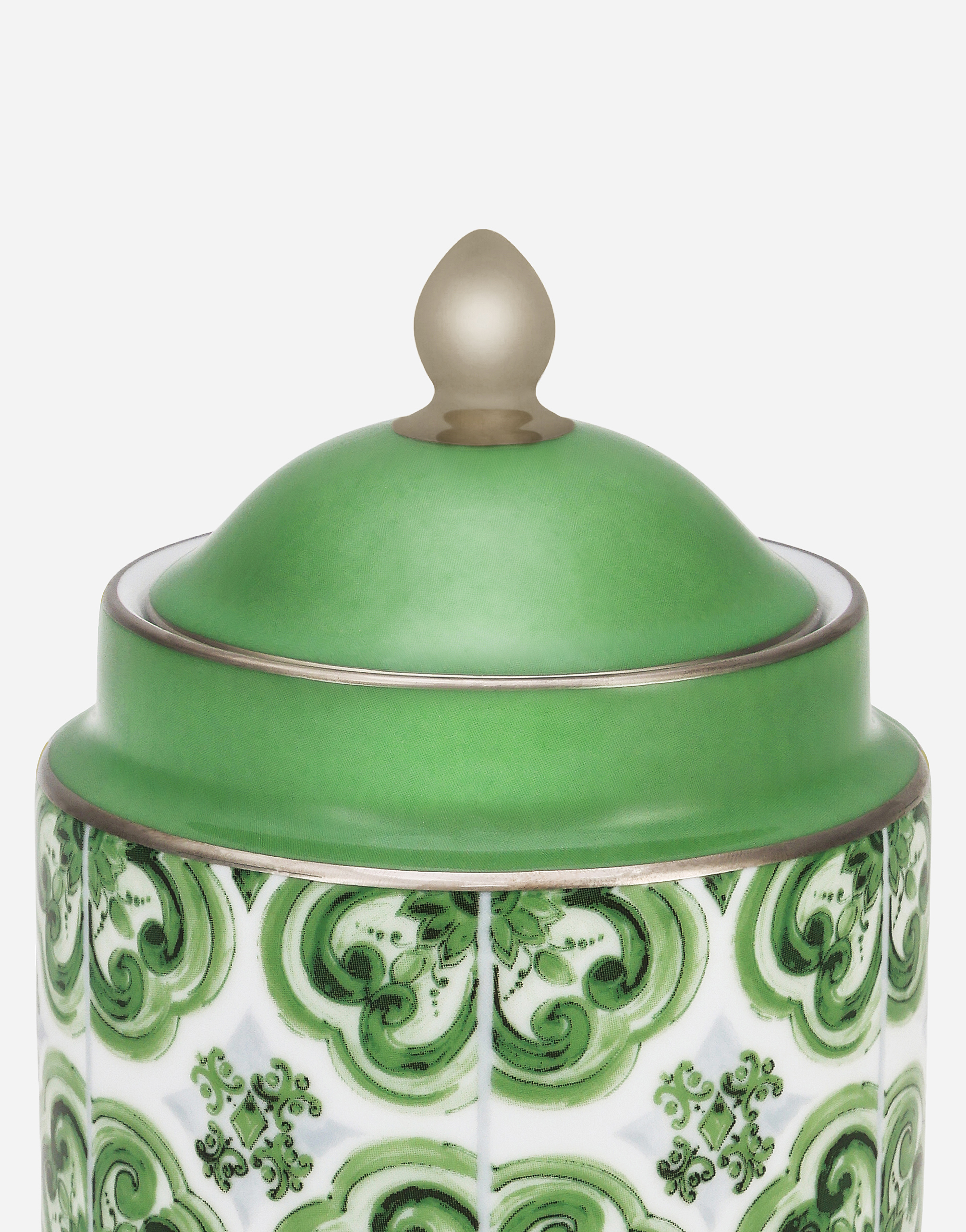 Dolce & Gabbana - Verde Maiolica Sugar Bowl With Cover - Green In Multicolor