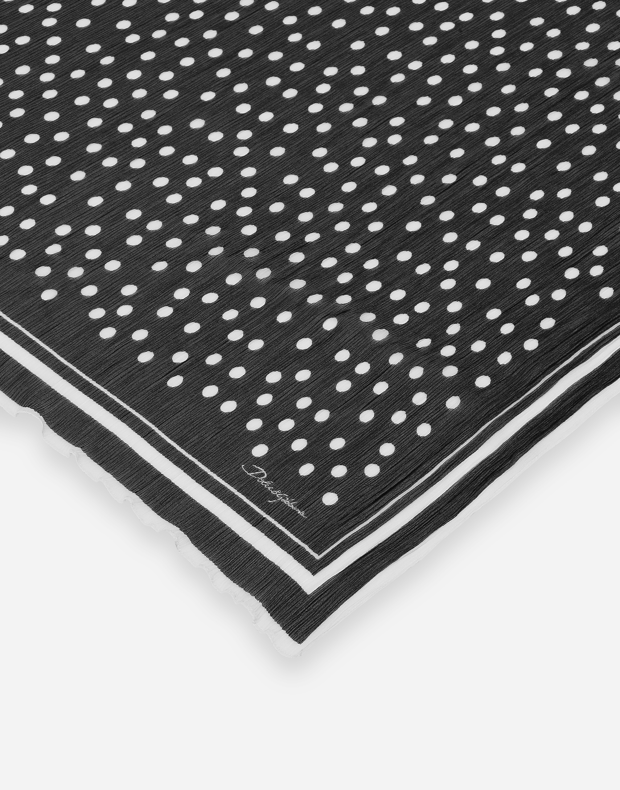 Polka-dot silk scarf (120x200)