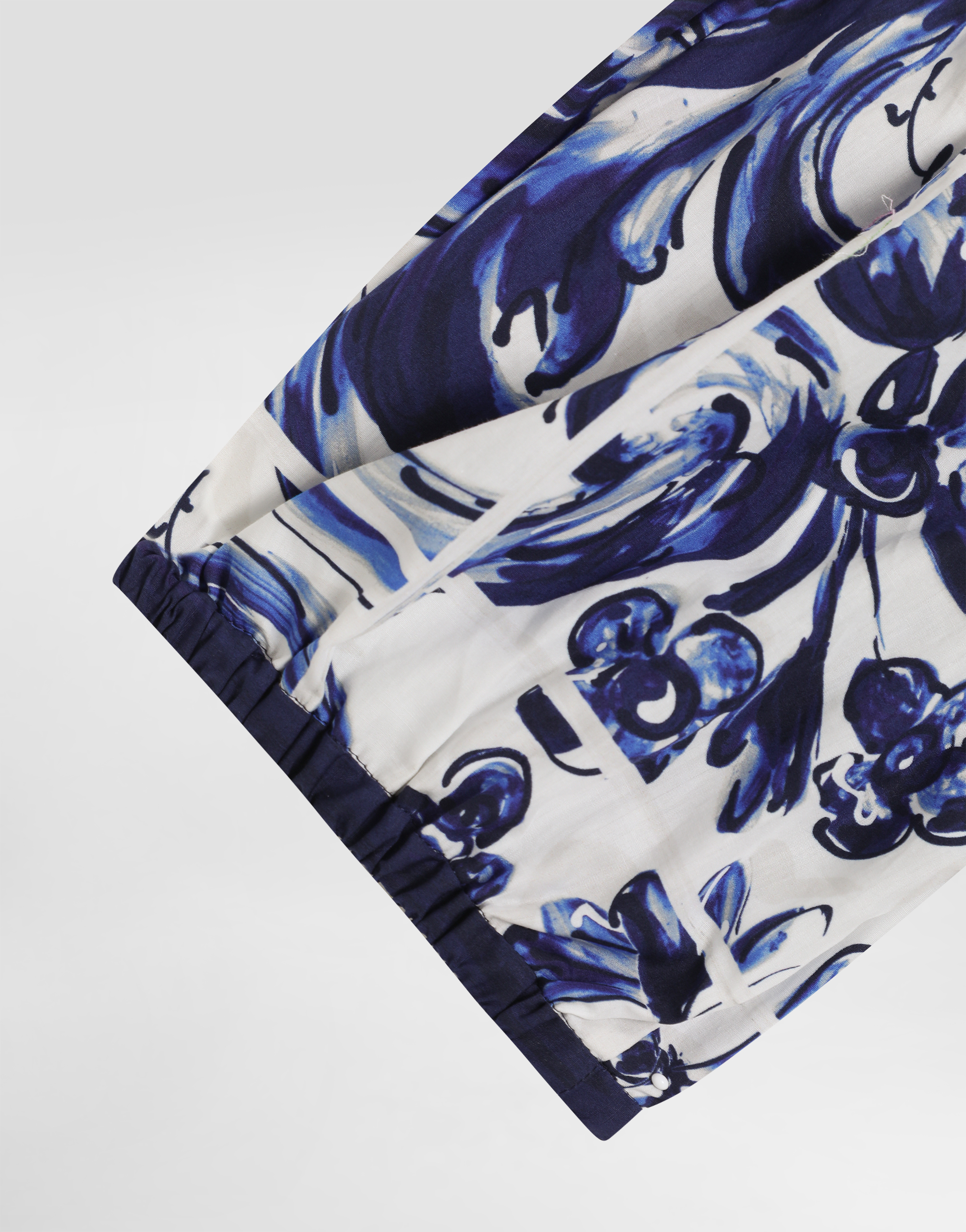 Majolica-print cotton top