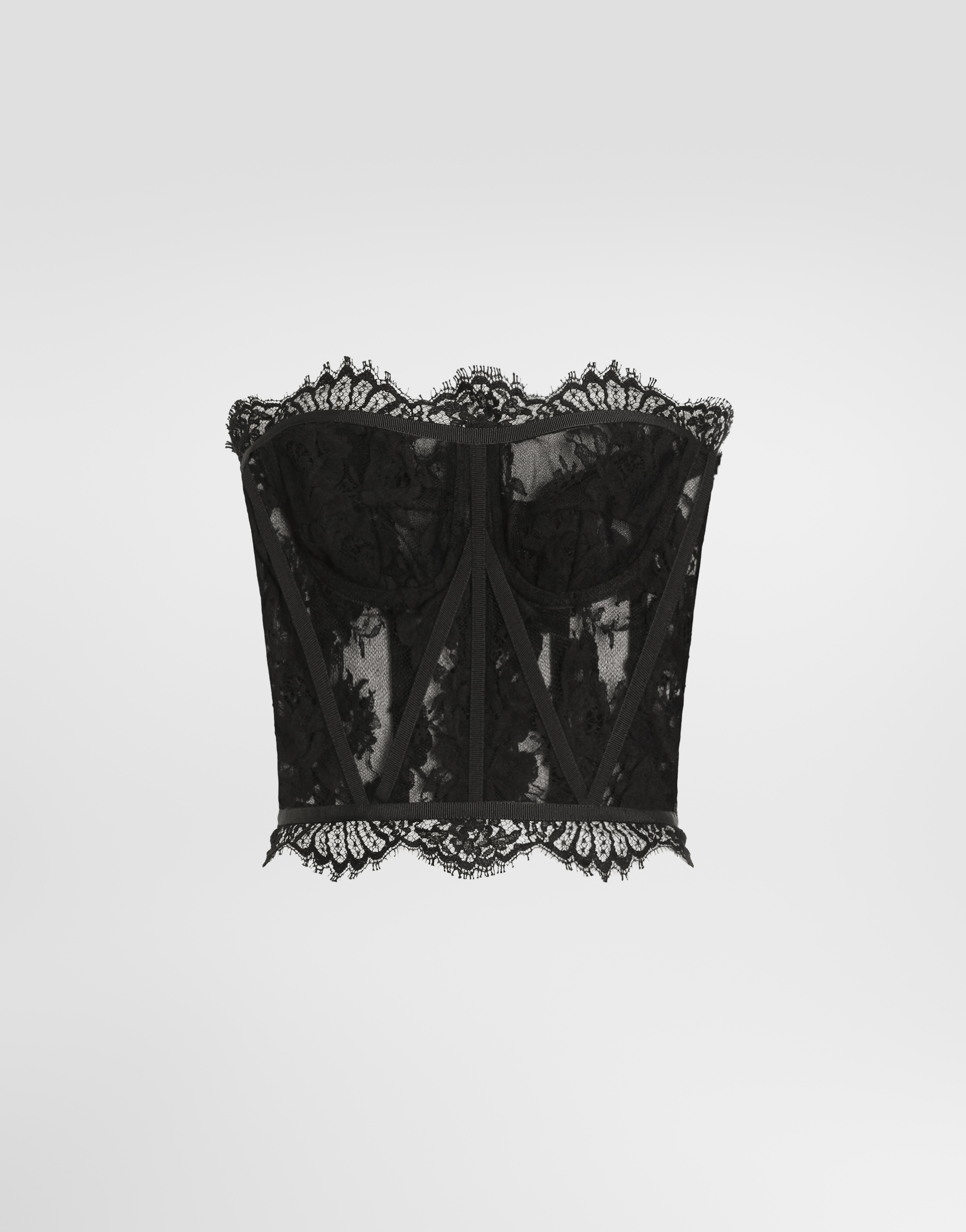 Lace bustier in Black for Women | Dolce&Gabbana® US