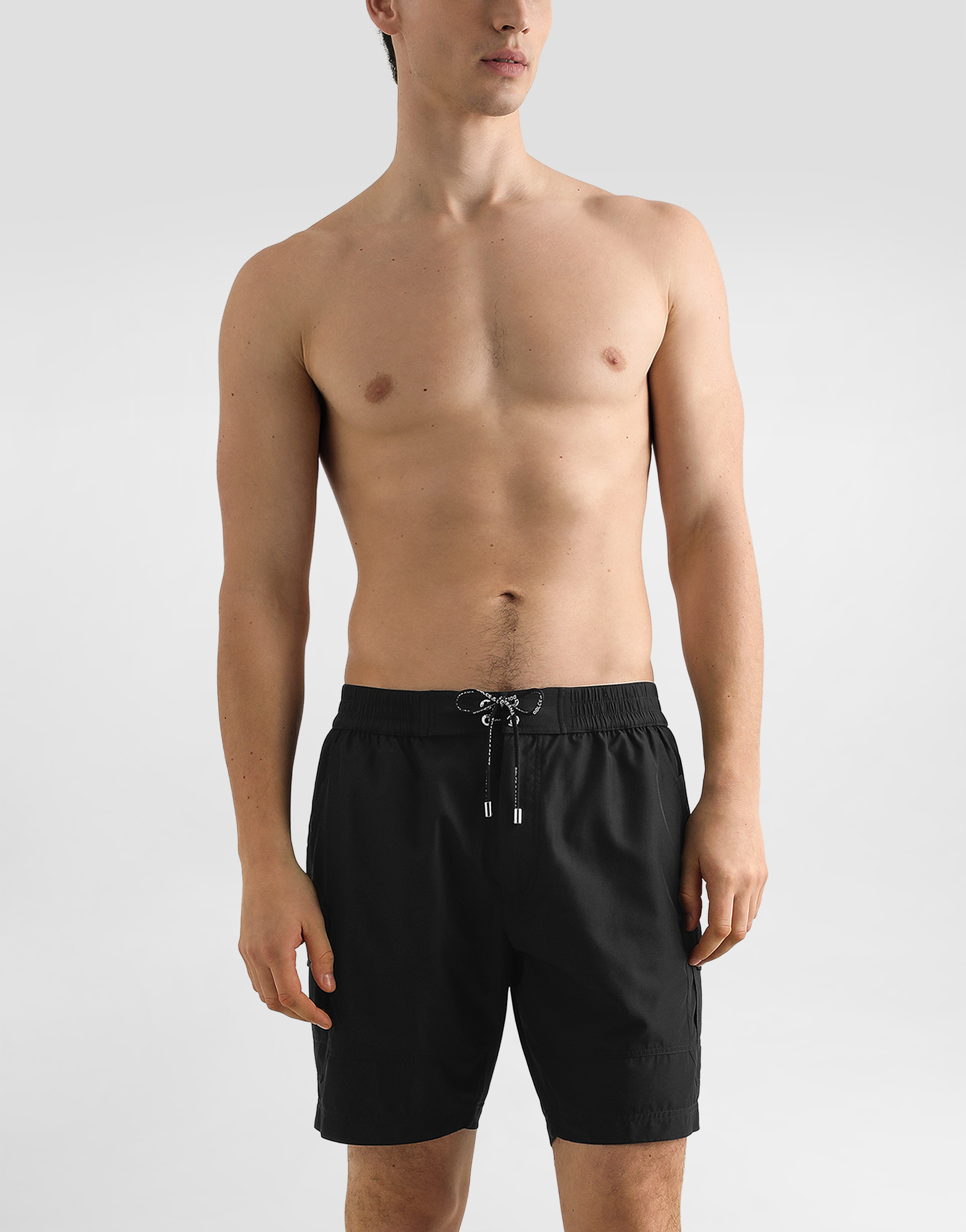 Dolce & Gabbana Drawstring Swim Shorts In Black