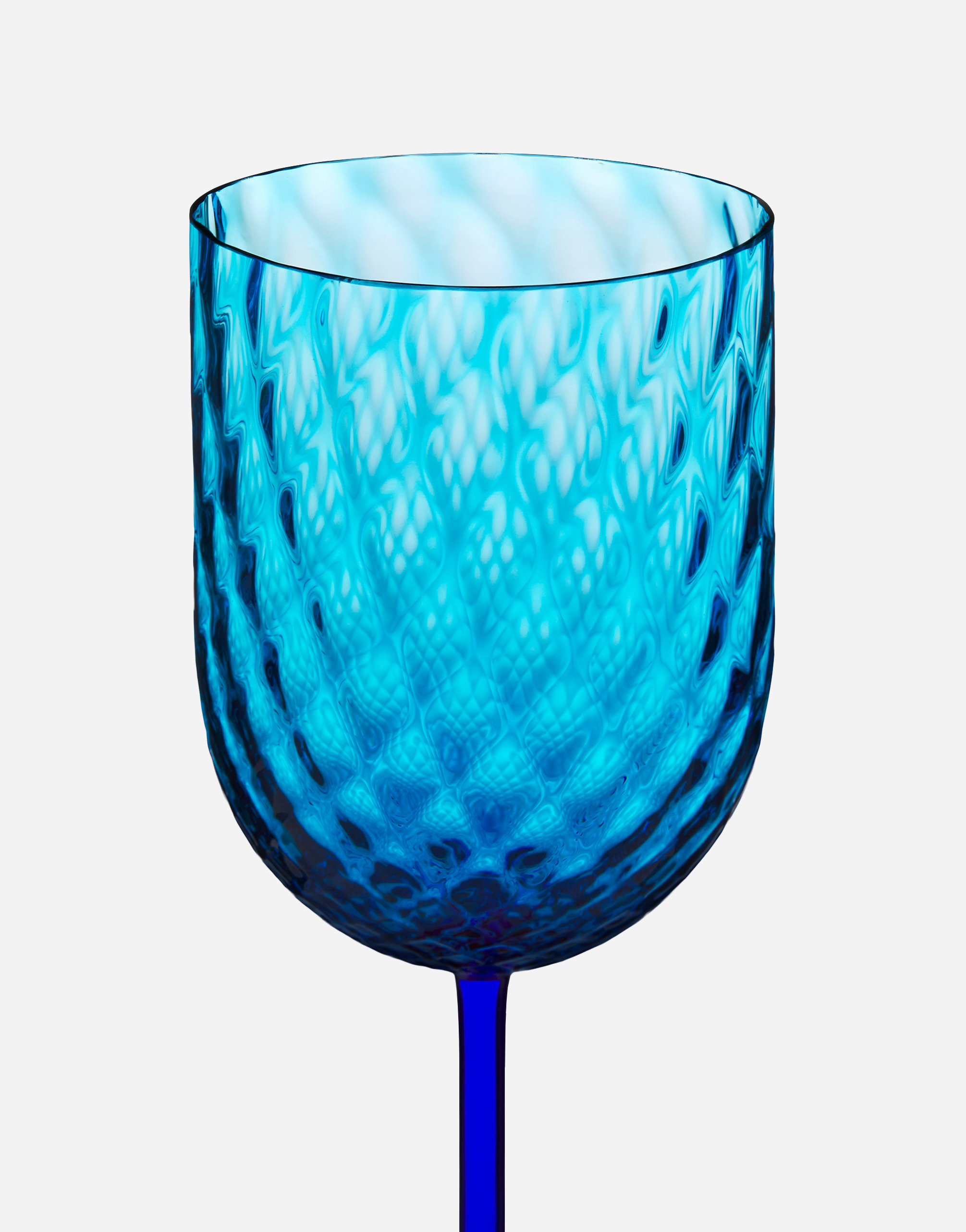 Shop Dolce & Gabbana Hand-blown Murano Red Wine Glass In Multicolor