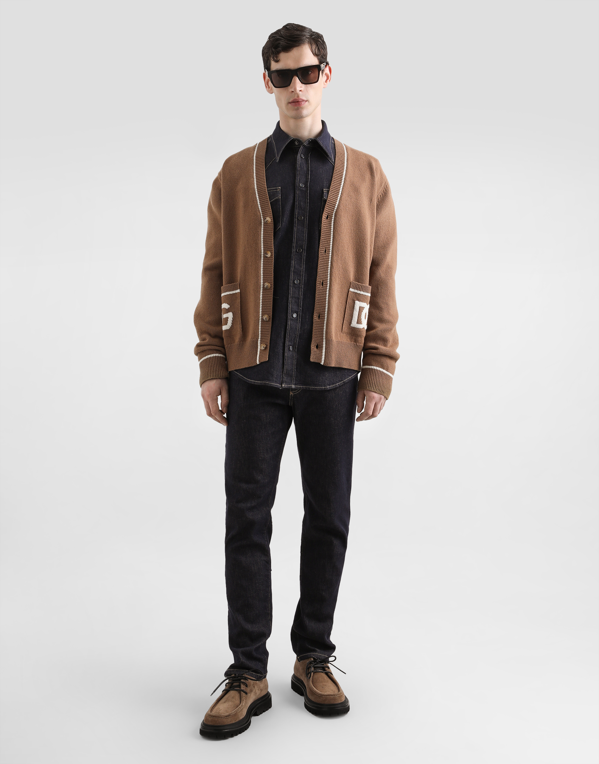 Dolce & Gabbana Trousers With Belt Loops And Contrast Stitching In Black