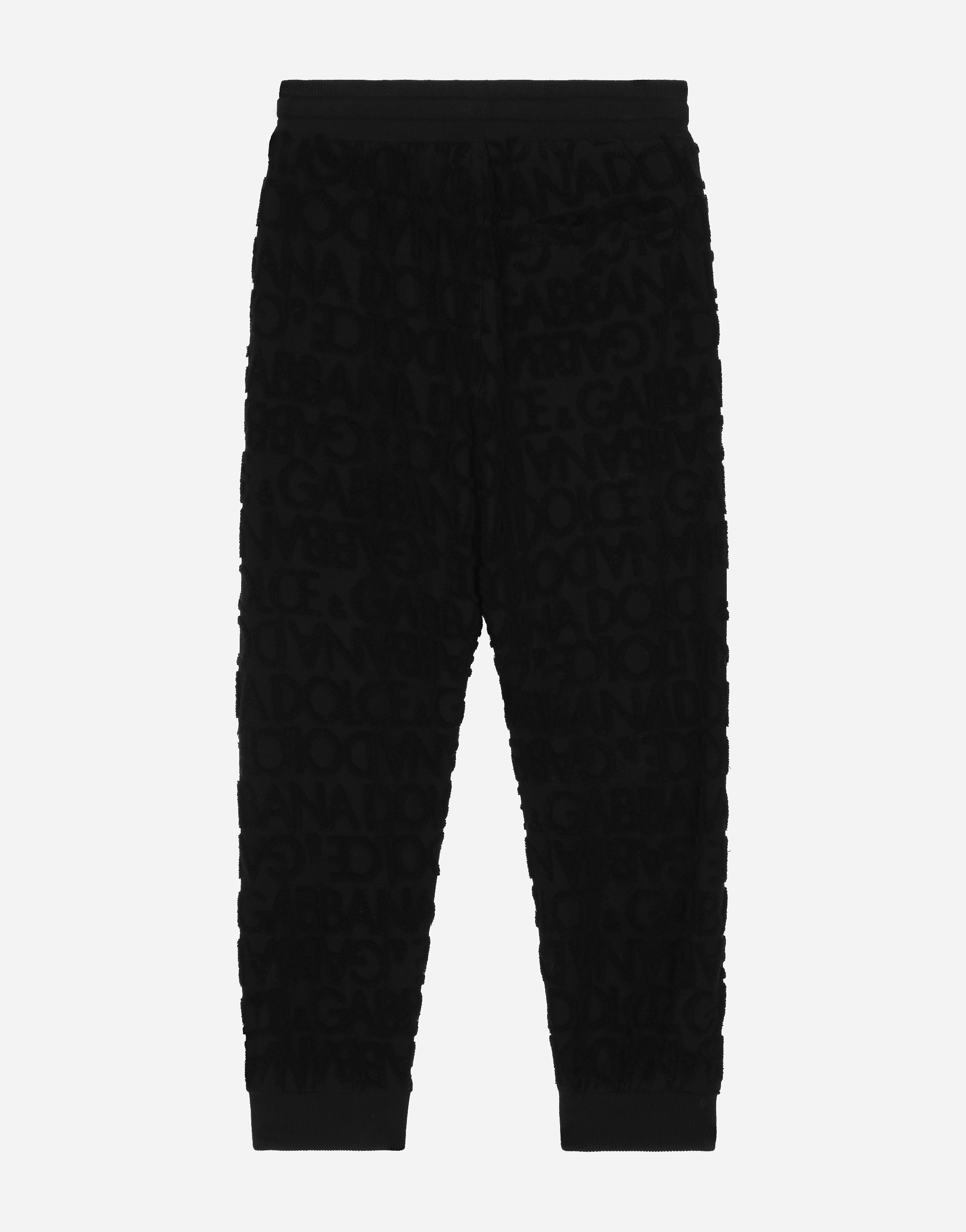 DOLCE & GABBANA TERRYCLOTH JOGGING PANTS WITH JACQUARD LOGO