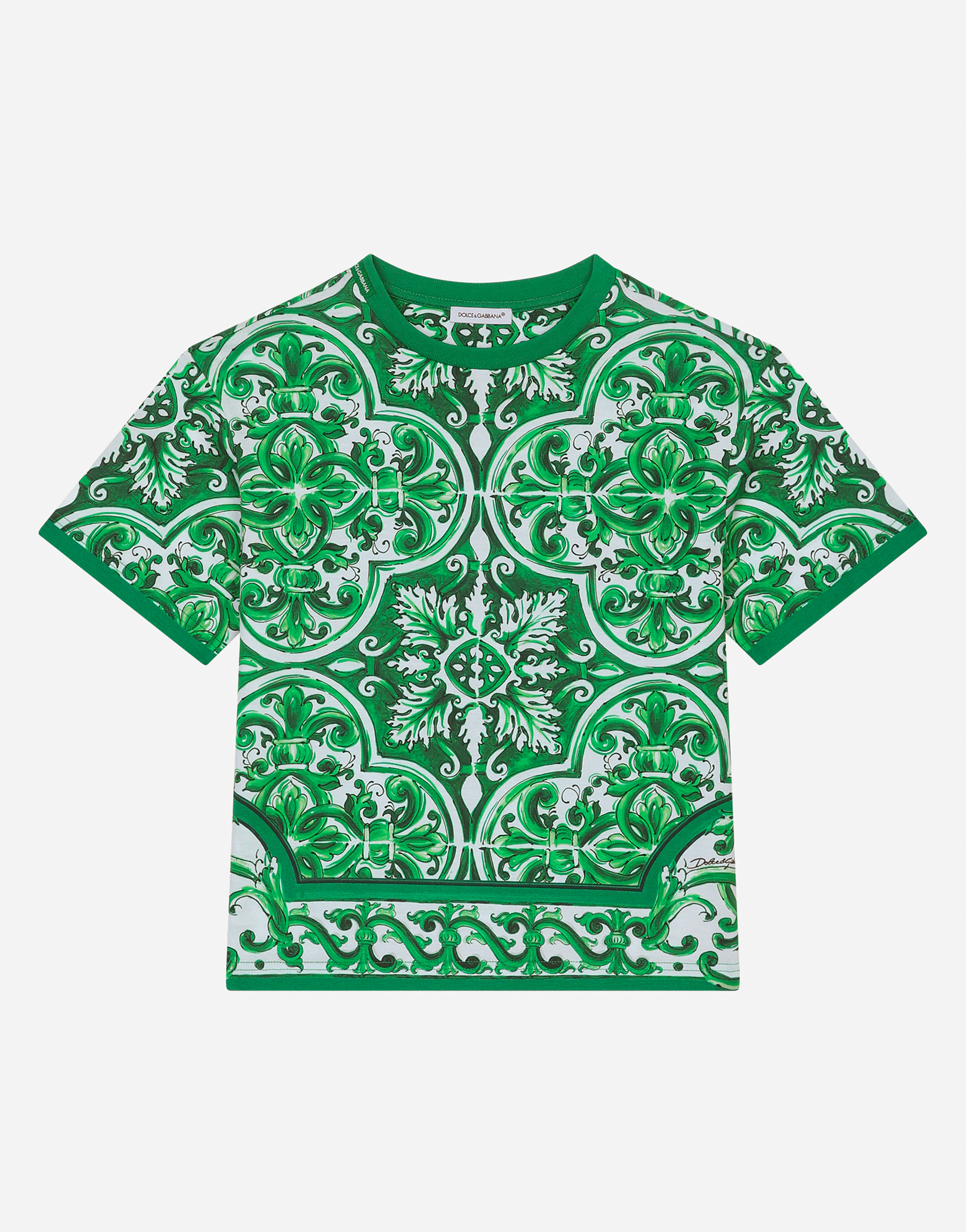 Dolce & Gabbana Majolica Print T-shirt In Print