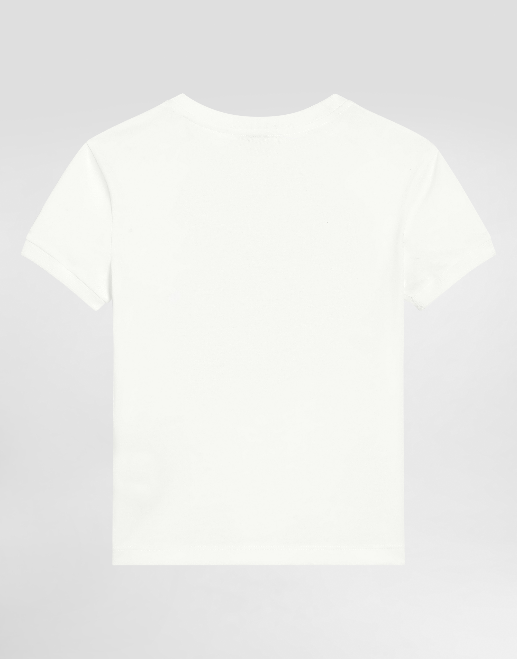 Dolce & Gabbana Jersey T-shirt With Butterflies And Dolce&gabbana Logo In White