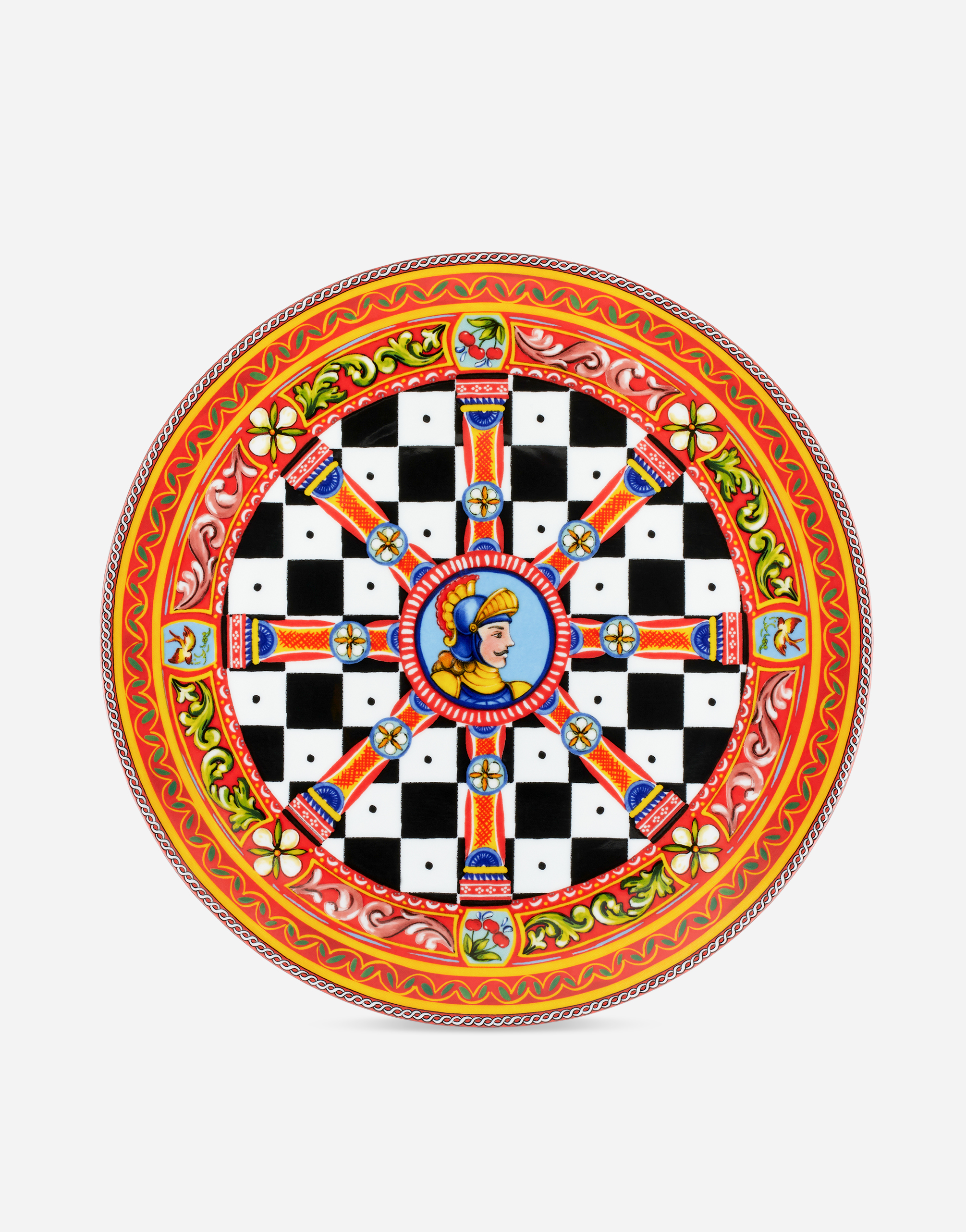 Dolce & Gabbana Porcelain Charger Plate In Multicolor