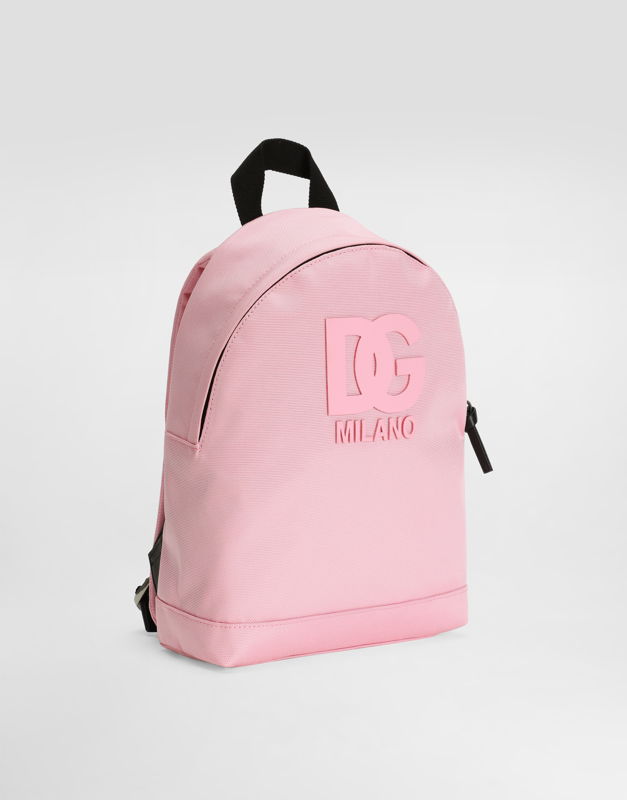  Dolce & Gabbana Nylon Backpack With Dg Patch - Mann Collection Rosa Onesize 