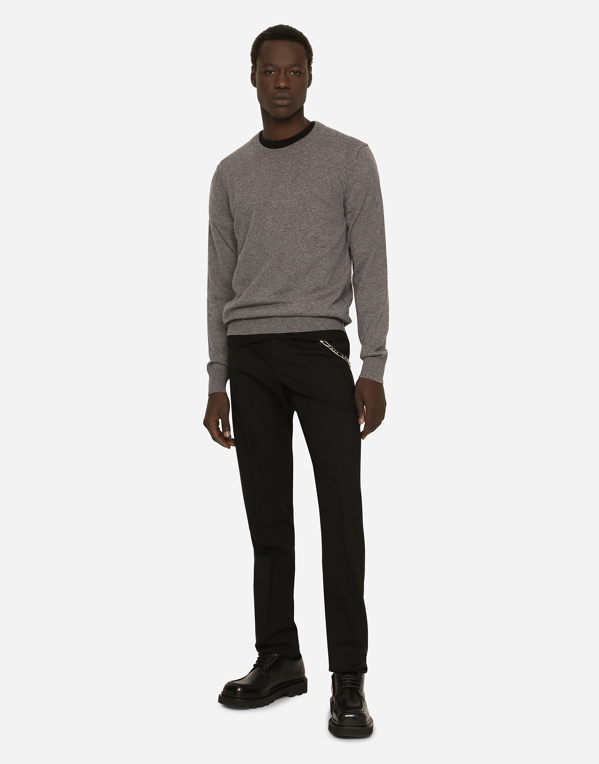  Dolce & Gabbana Dolce & Gabbana Pull Girocollo - Man Sweaters And Cardigans Gray 58 