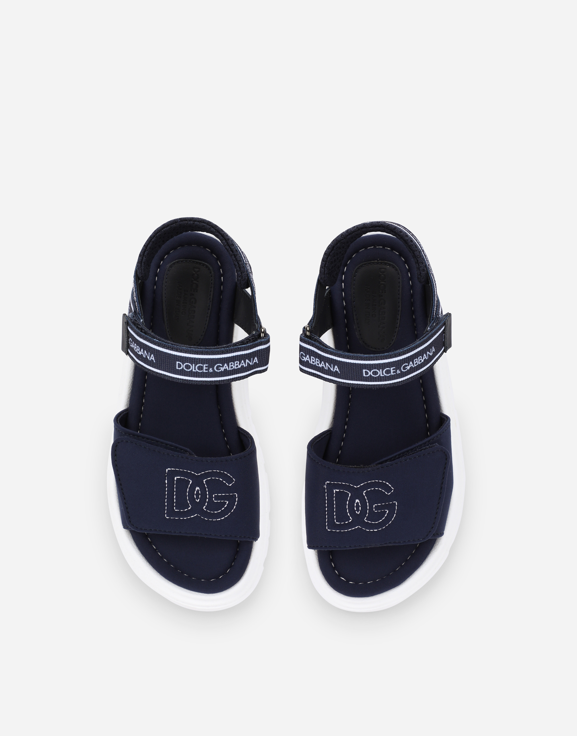 Technical fabric sandals with DG logo