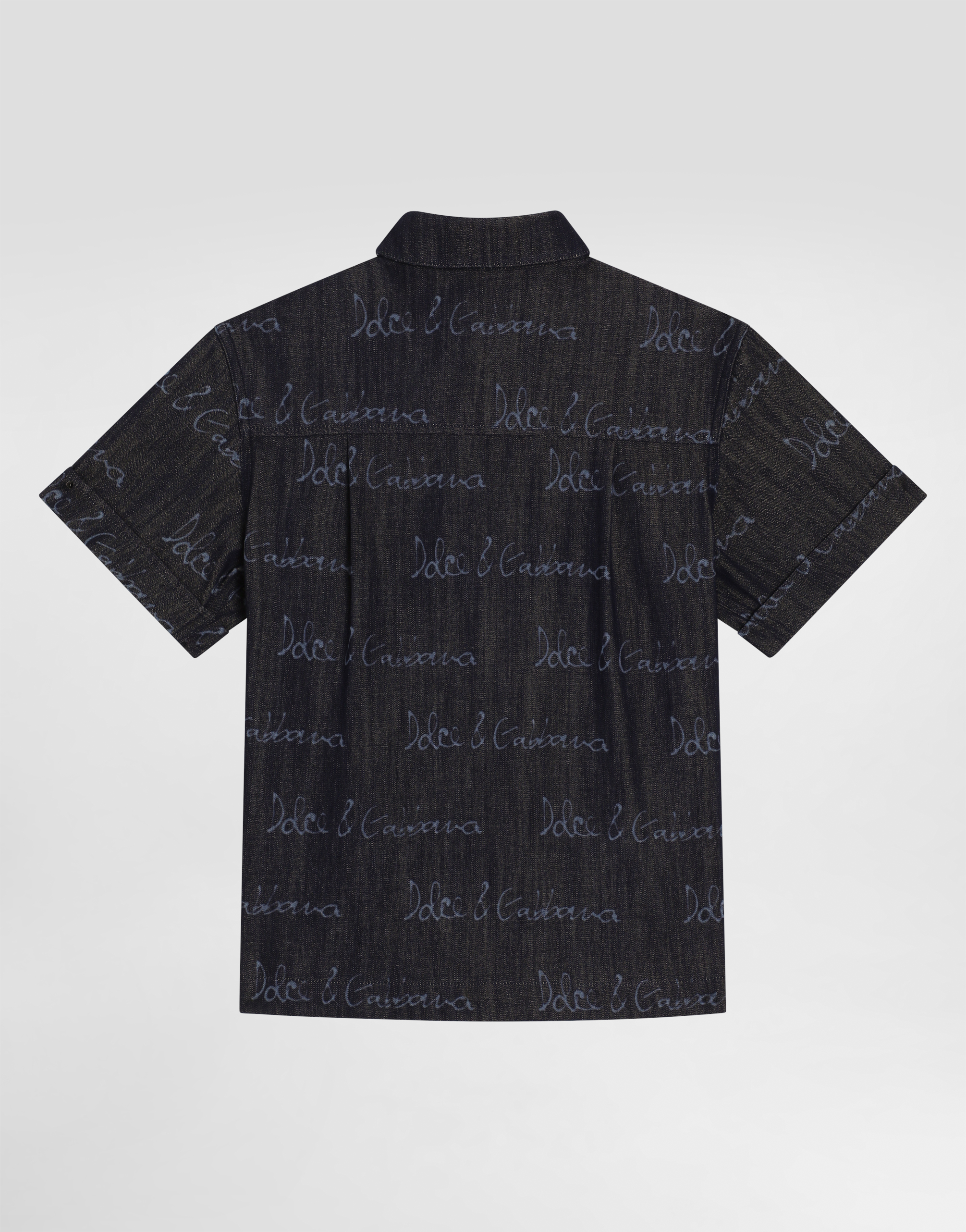 Denim shirt with Dolce&Gabbana logo