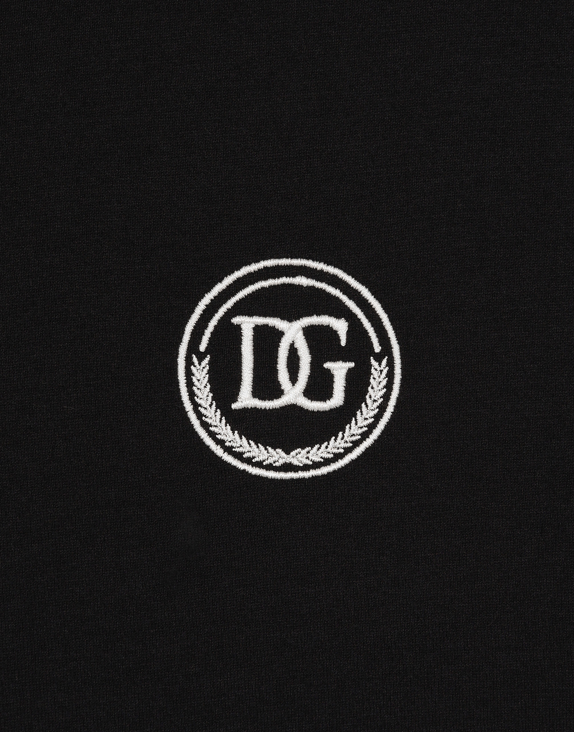 Dolce & Gabbana Short-sleeved T-shirt With Dg Embroidery In Blu Scurissimo 1