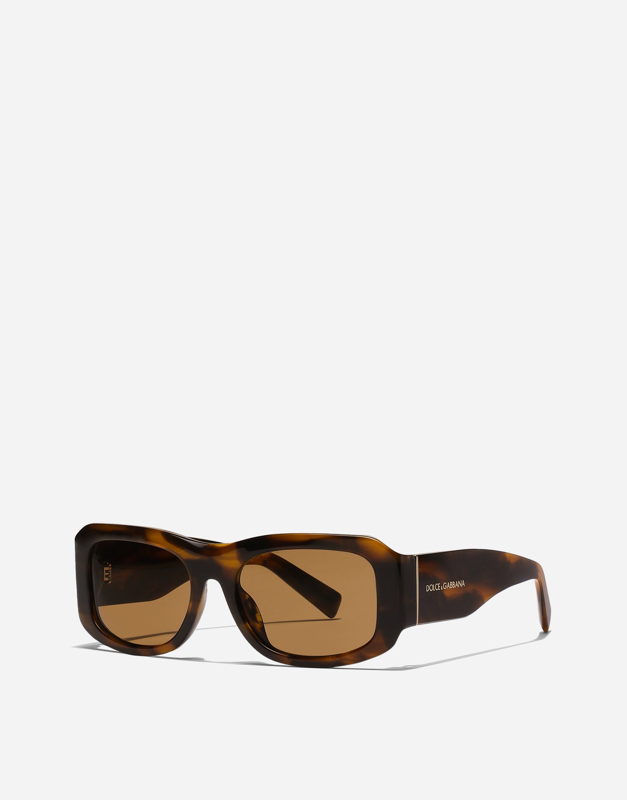 Dolce & Gabbana Tortoiseshell-effect Sunglasses In Striped Brown