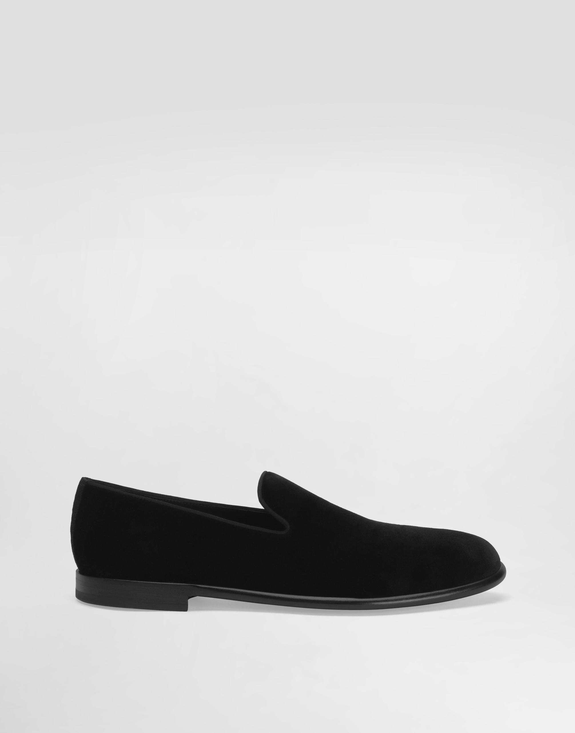 Dolce & Gabbana Black Dg Crown Embroidery Loafers Slip On Shoes