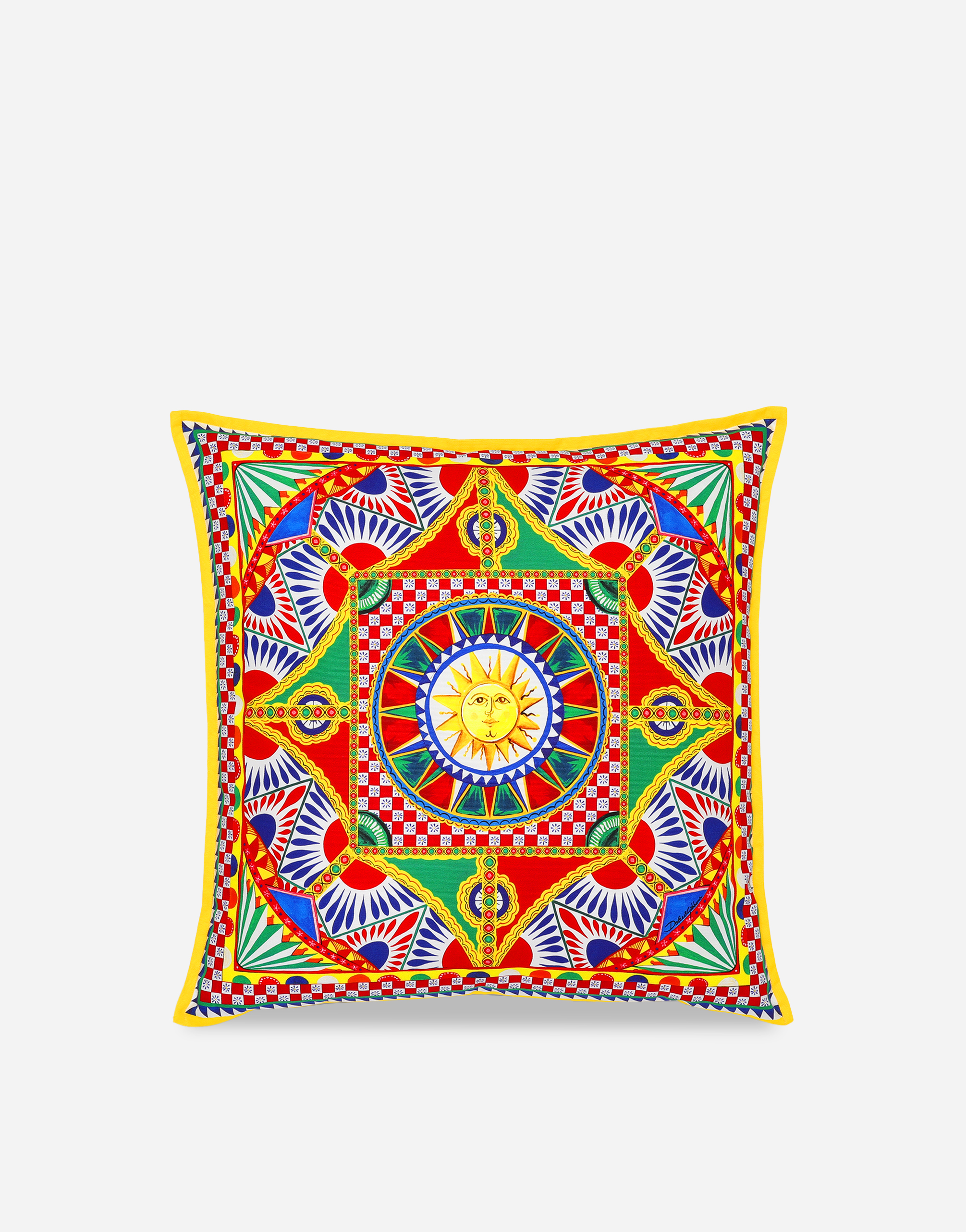 Dolce & Gabbana Canvas Cushion Medium Multicolor Unisex Onesize