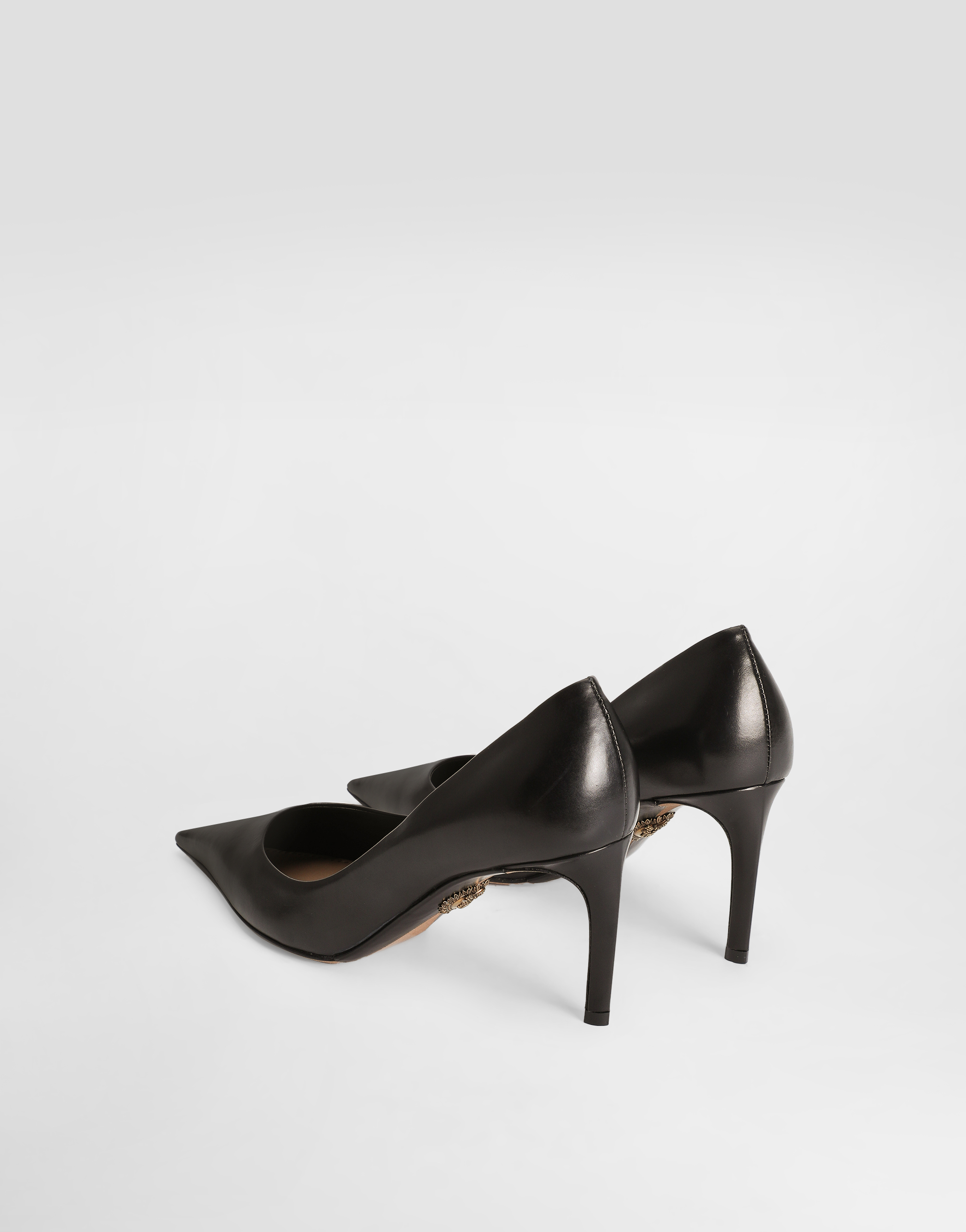  Dolce & Gabbana Zapato De Salón Devotion De Piel De Becerro - Mujer Zapatos De Salón Y Destalonados Negro 37.5 