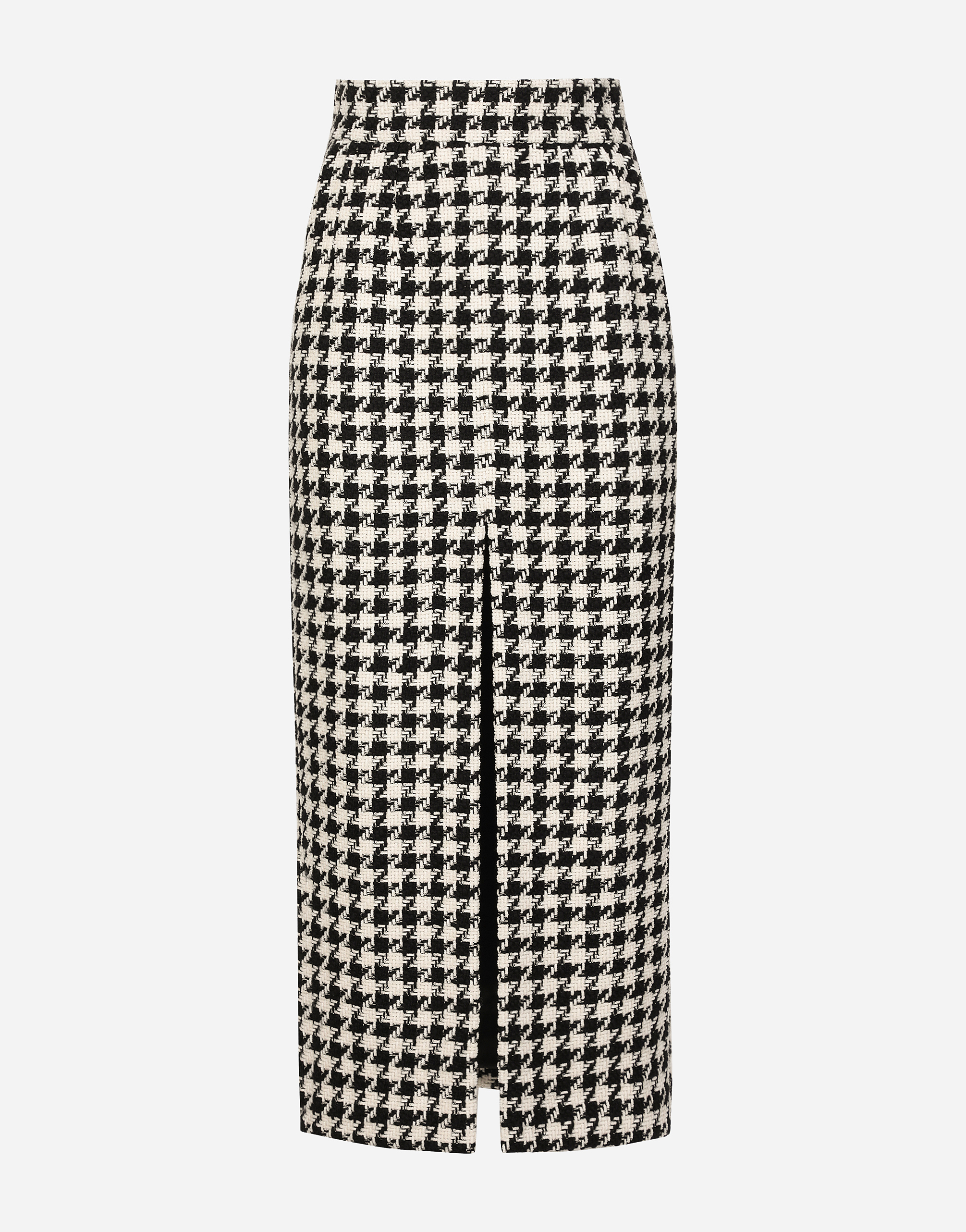 Dolce & Gabbana Long Macro-houndstooth Skirt - Woman Skirts Multicolor