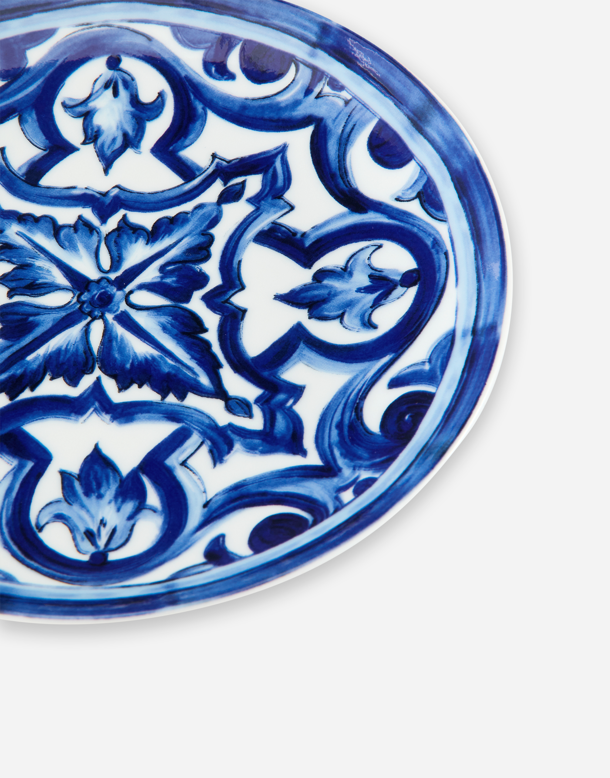 Dolce & Gabbana Set 2 Porcelain Bread Plates In Multicolor