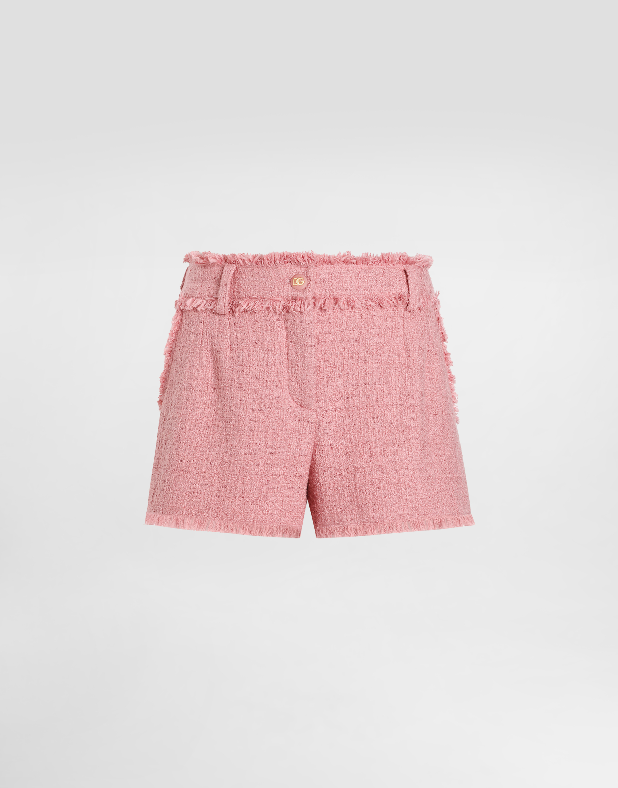 Dolce & Gabbana Raschel Tweed Shorts - Woman Pants And Shorts Pink