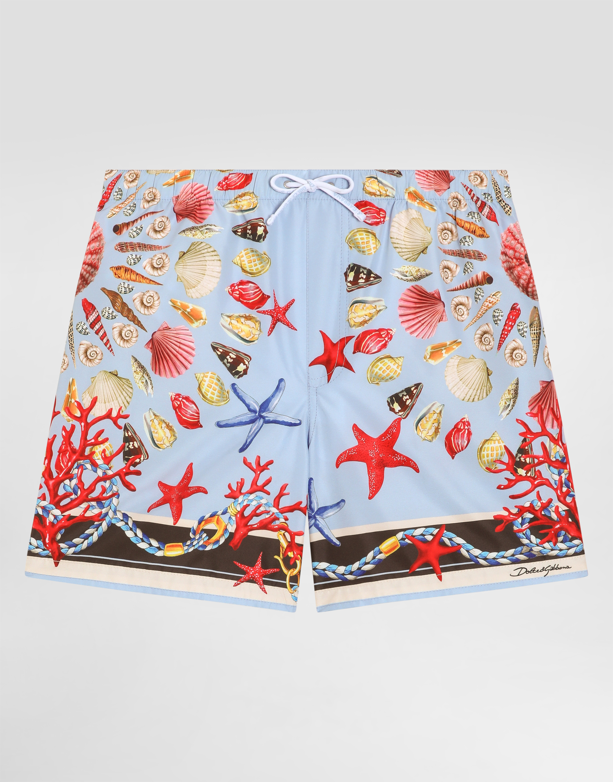 Shell-print medium canvas boxer shorts
