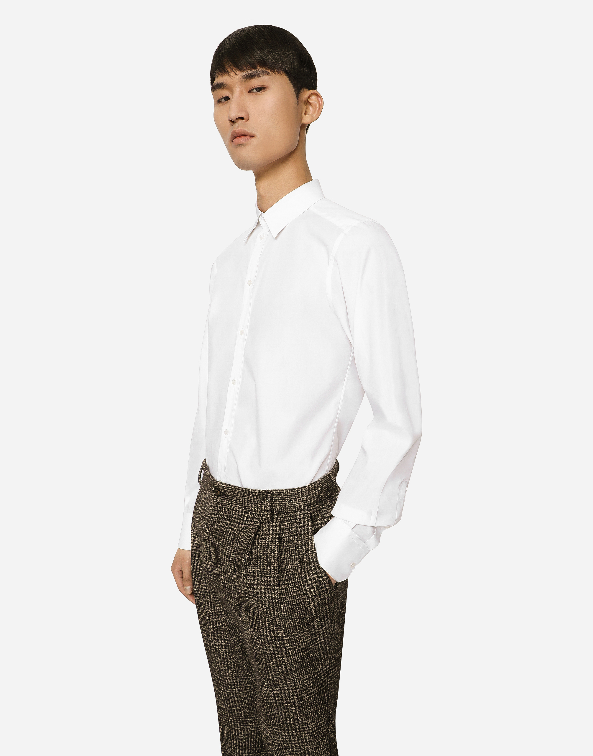 DOLCE & GABBANA COTTON MARTINI-FIT SHIRT