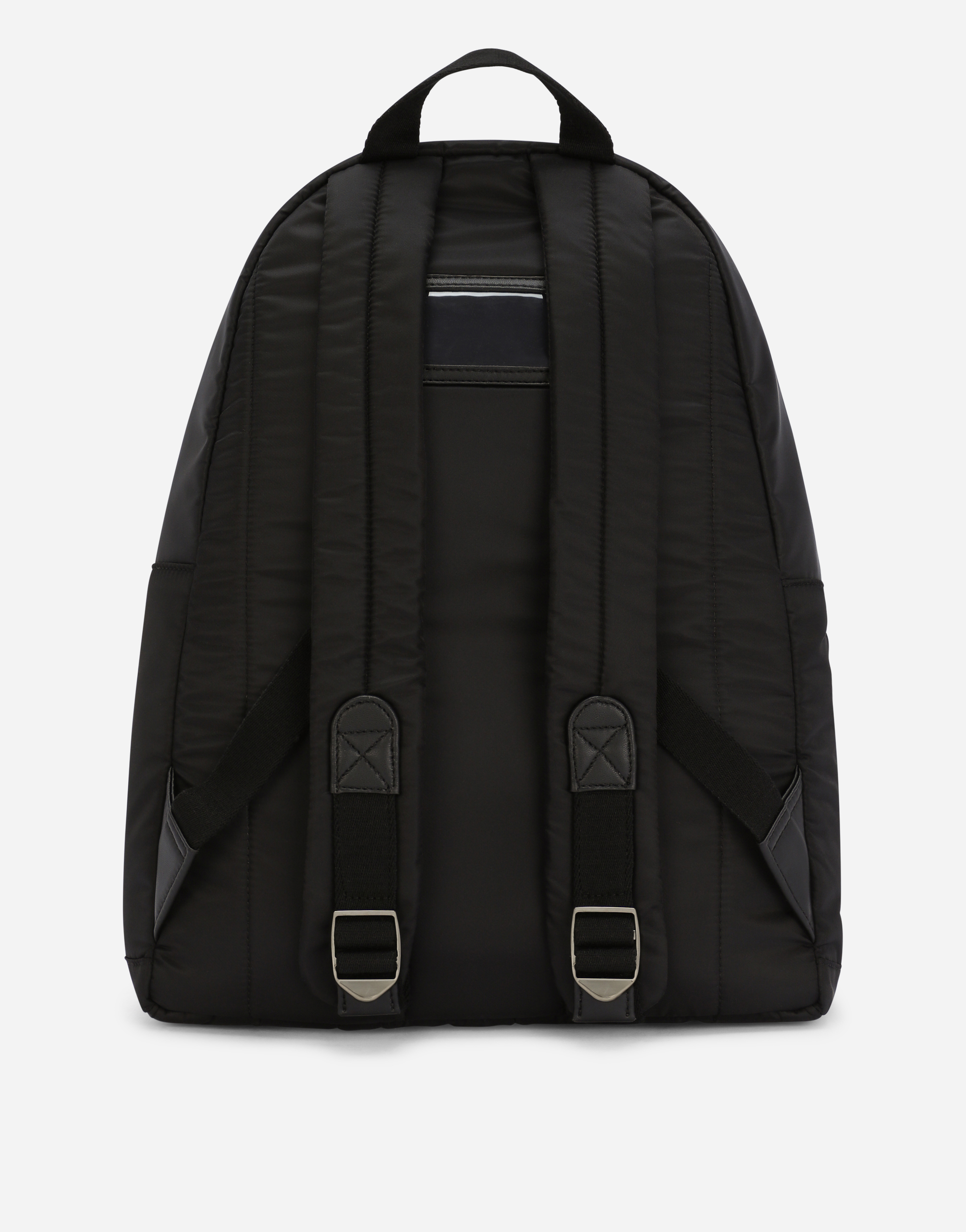 Dolce & Gabbana Nylon Backpack With Dolce&gabbana Milano Print In Black