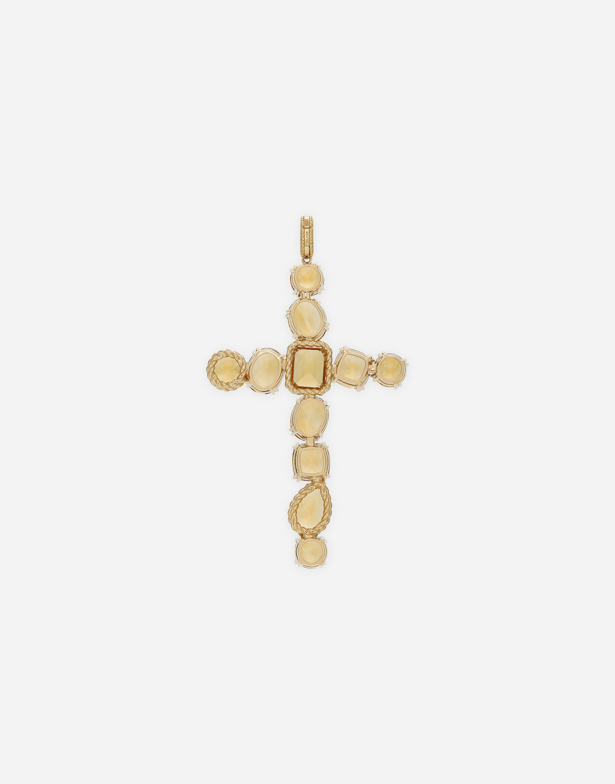 DOLCE & GABBANA ANNA CHARM IN YELLOW GOLD 18KT WITH CITRINES QUARTZES