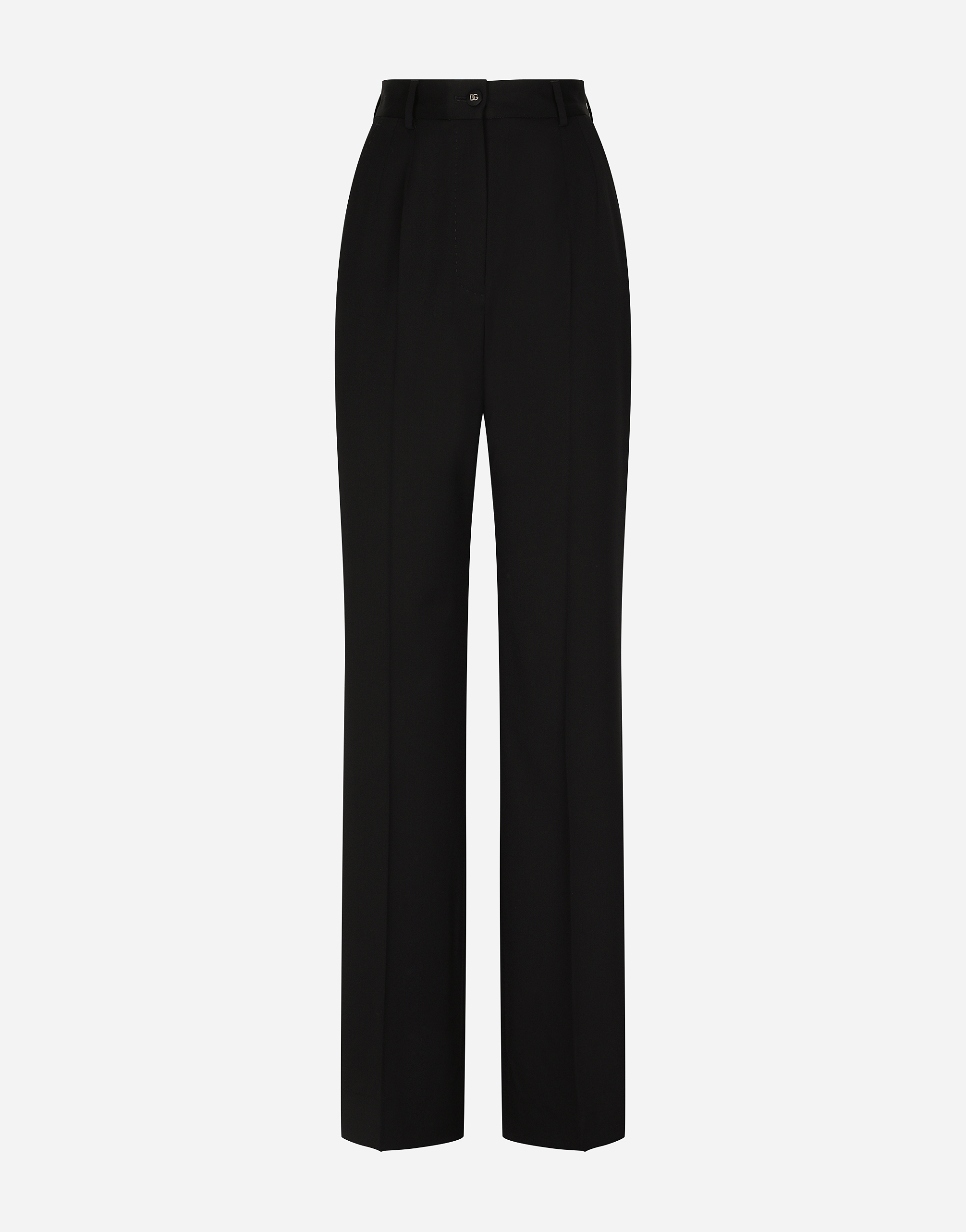 Dolce & Gabbana Gabardine Palazzo Pants In Black