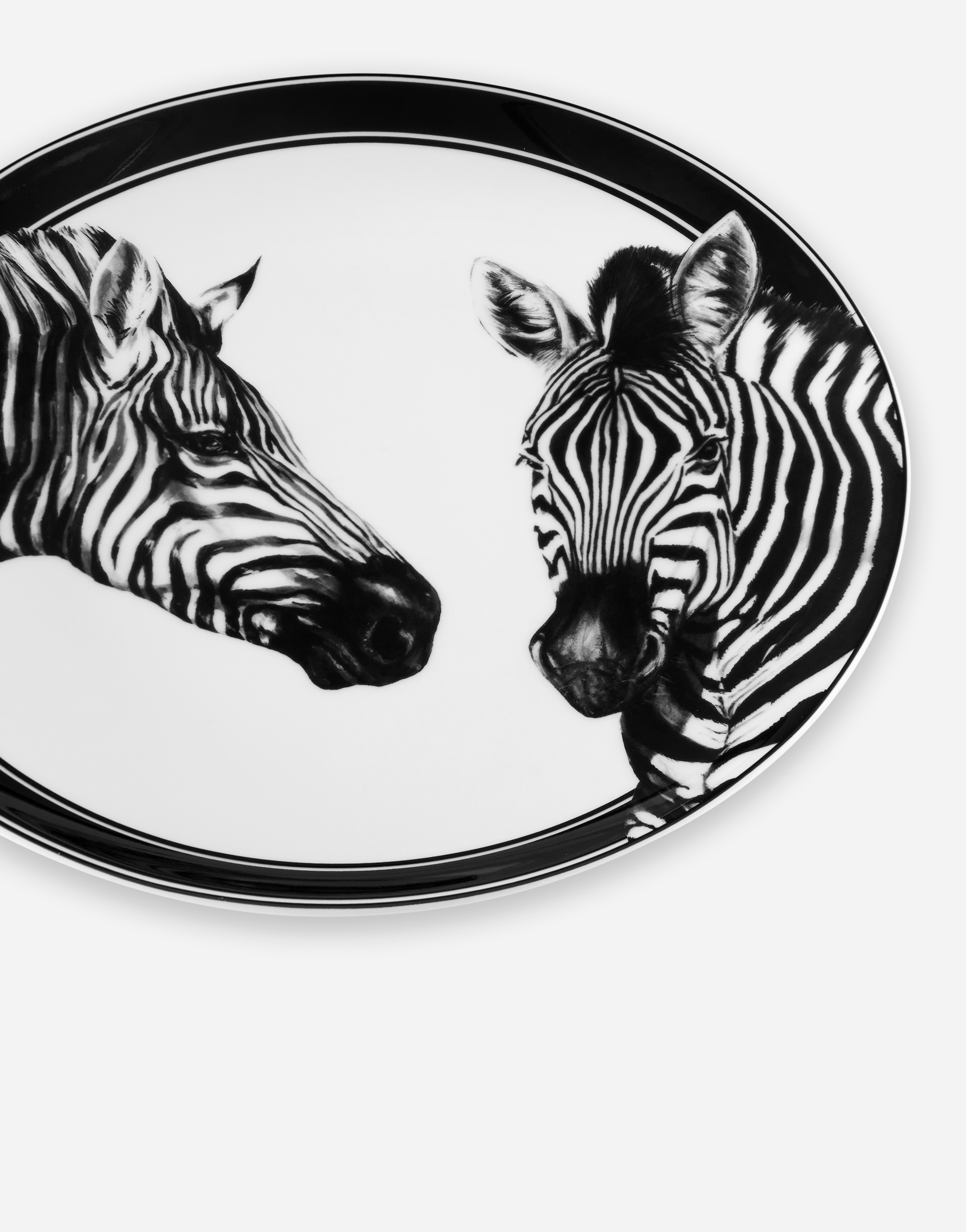 Dolce & Gabbana Set 2 Porcelain Dinner Plates In Multicolor