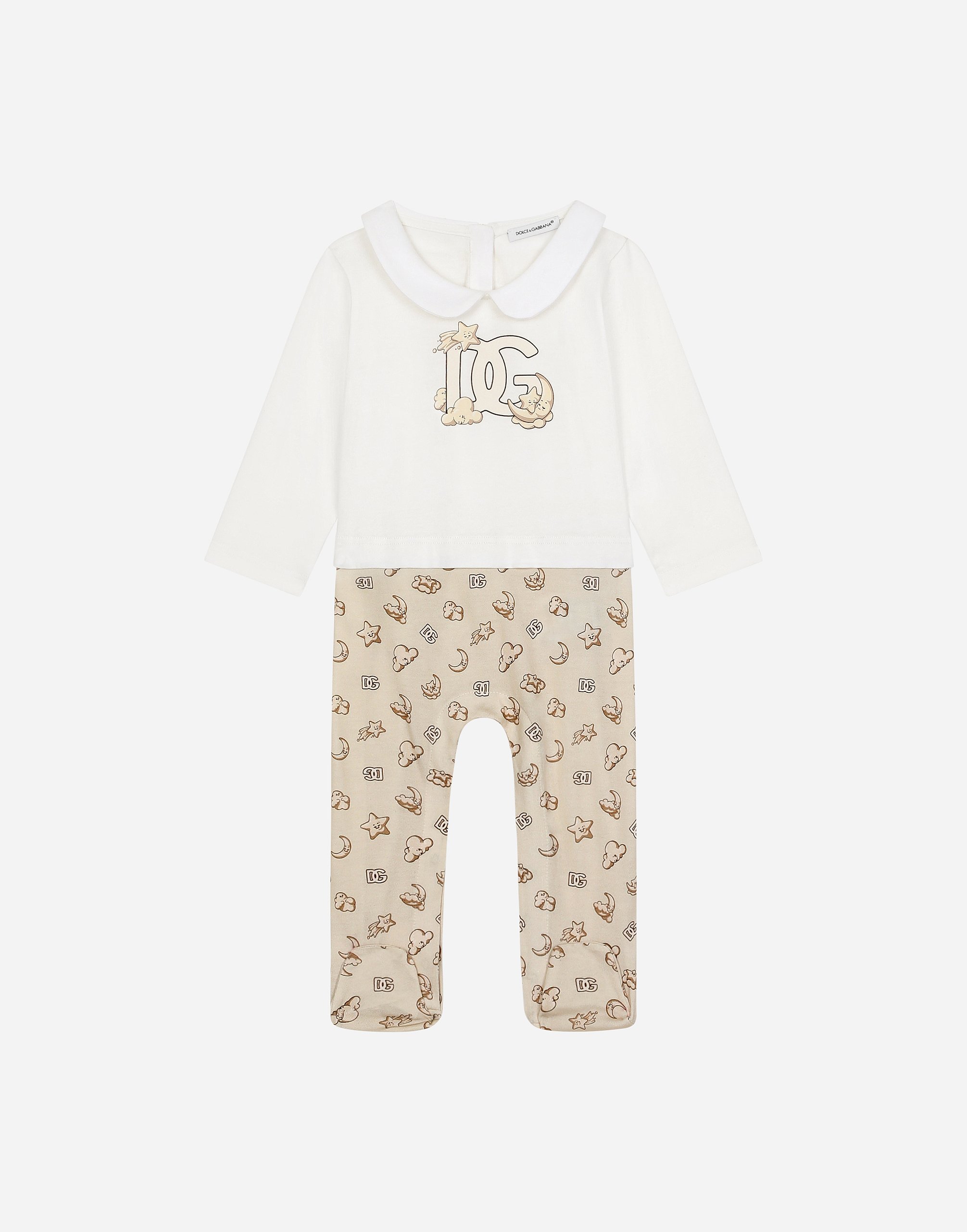 3-piece jersey gift set in moon and star print
