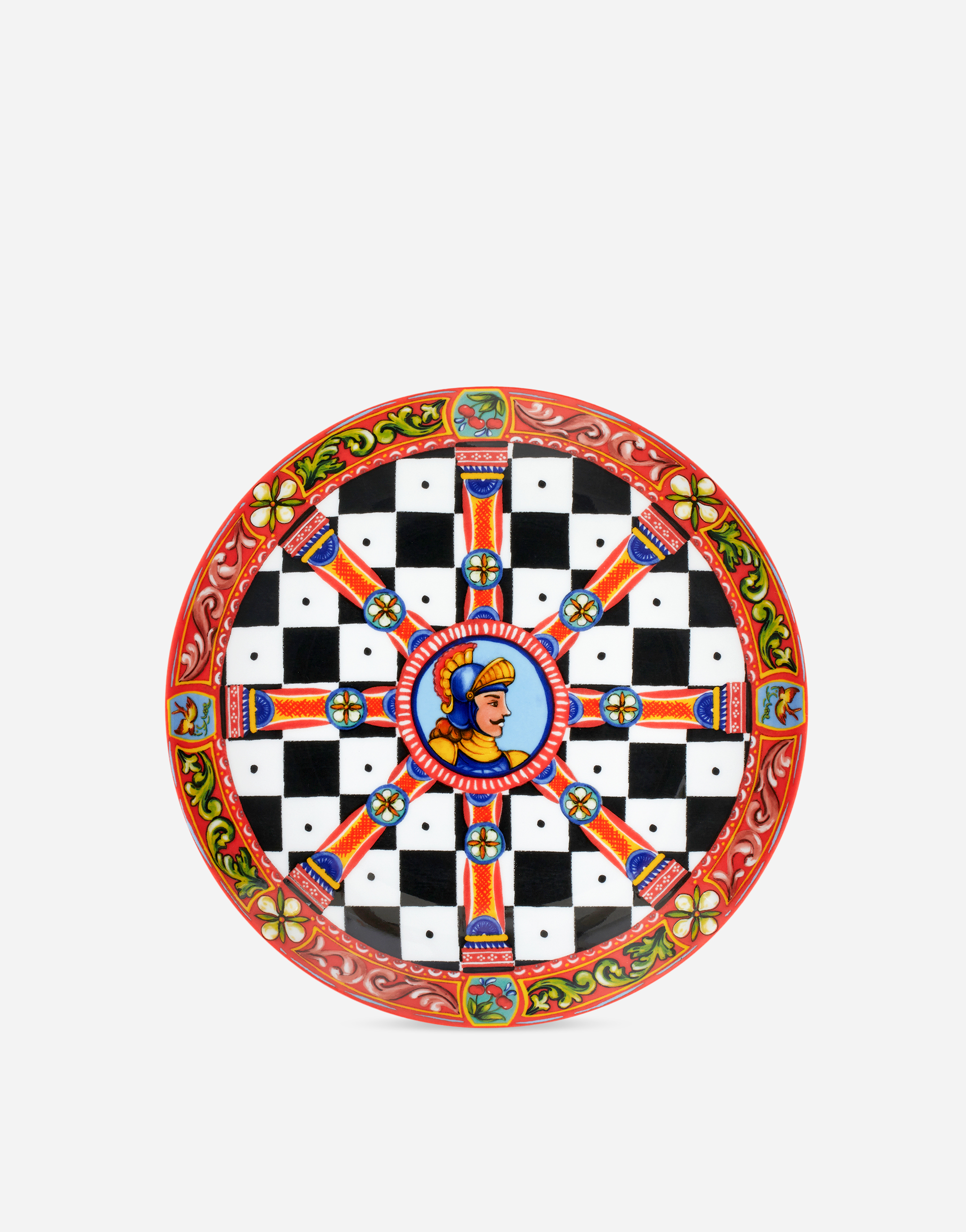 Dolce & Gabbana Set 2 Porcelain Dinner Plates In Multicolor