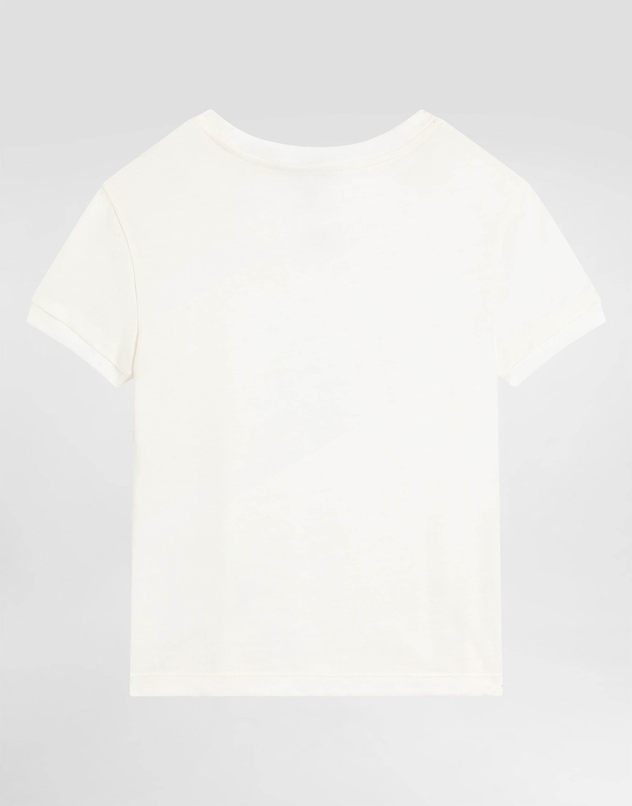  Dolce & Gabbana Jersey T-shirt With Rhinestones Dg Logo - Frau T-shirts Und Sweatshirts Wei� 6 Years 