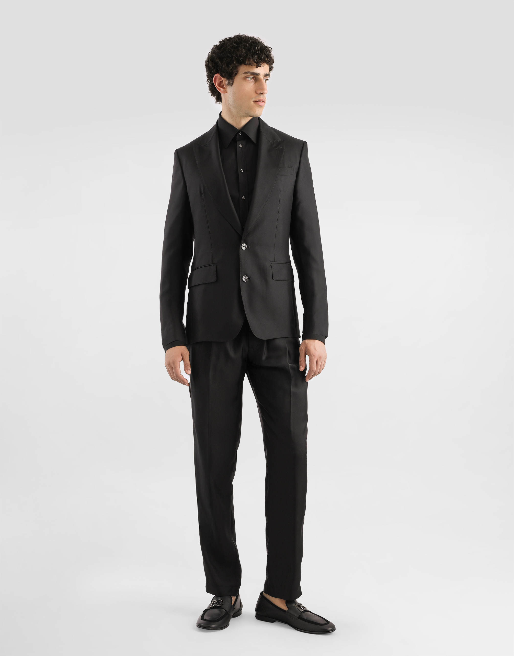 Sicilia light single-breasted silk twill jacket
