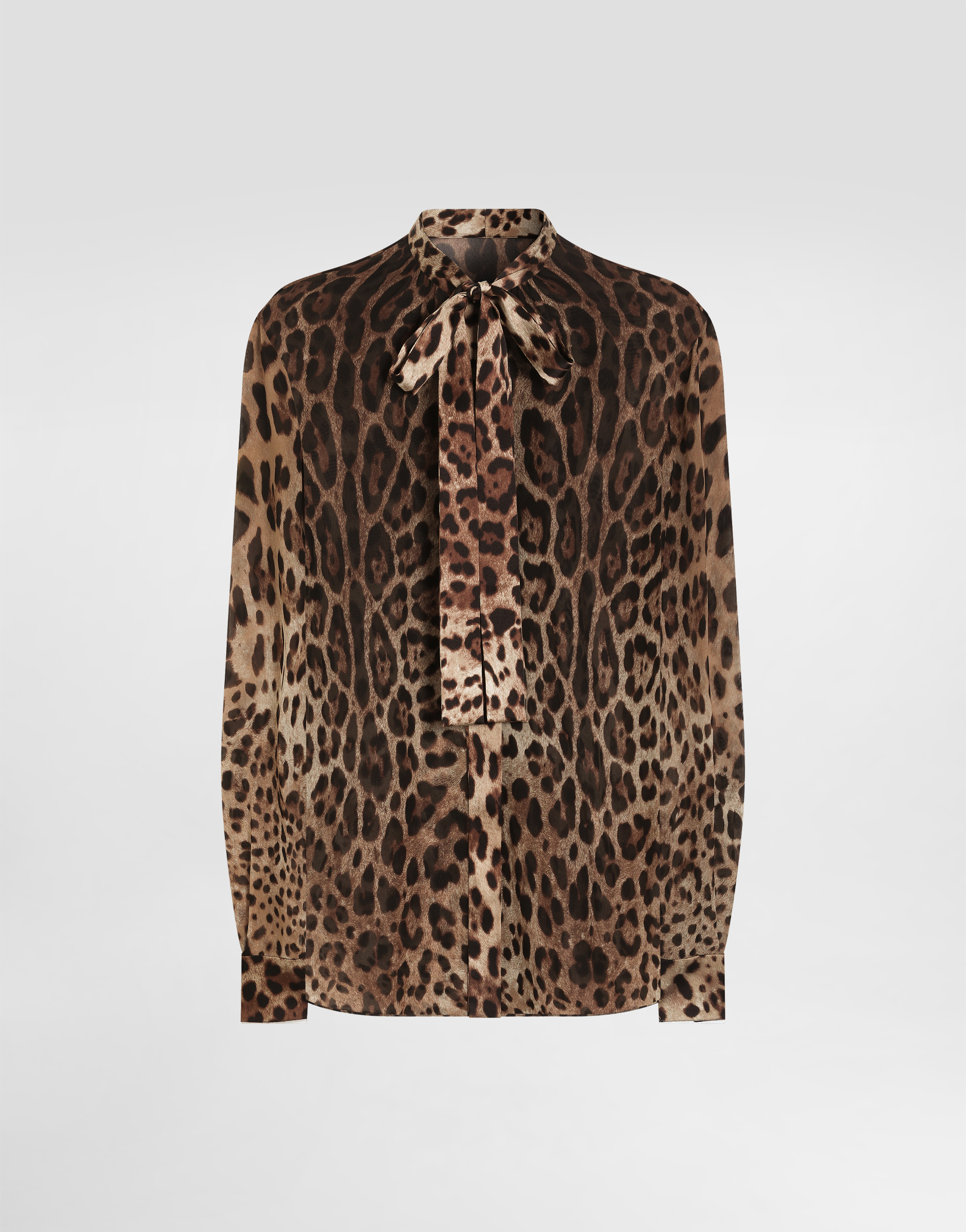 Dolce & Gabbana Leo-print Georgette Shirt