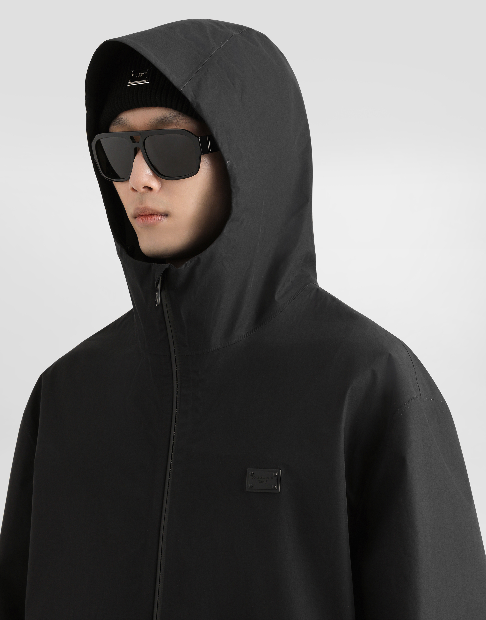 Dolce & Gabbana Hooded Jacket In Black