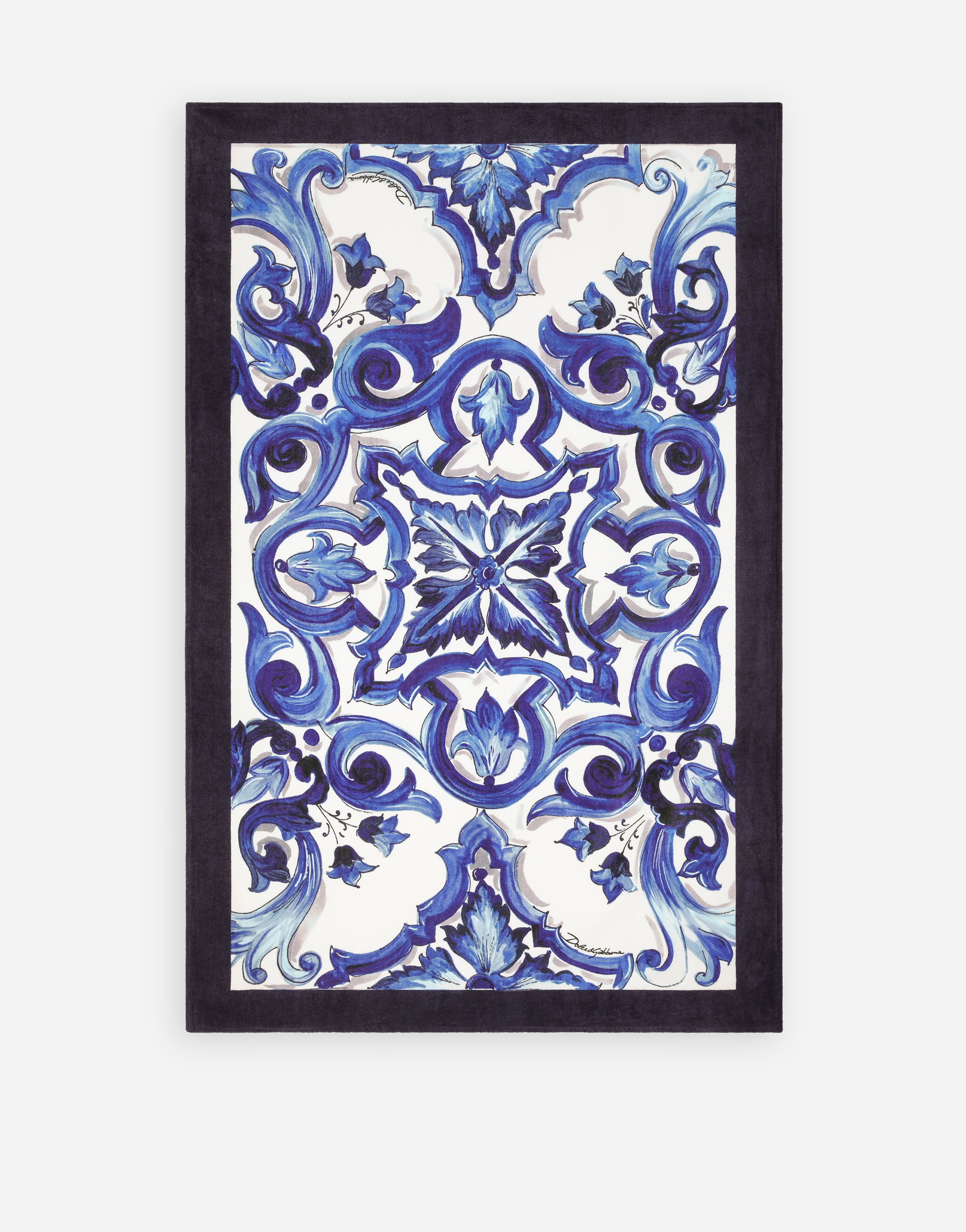 Terry Cotton Beach Towel in Multicolor | Dolce&Gabbana® US