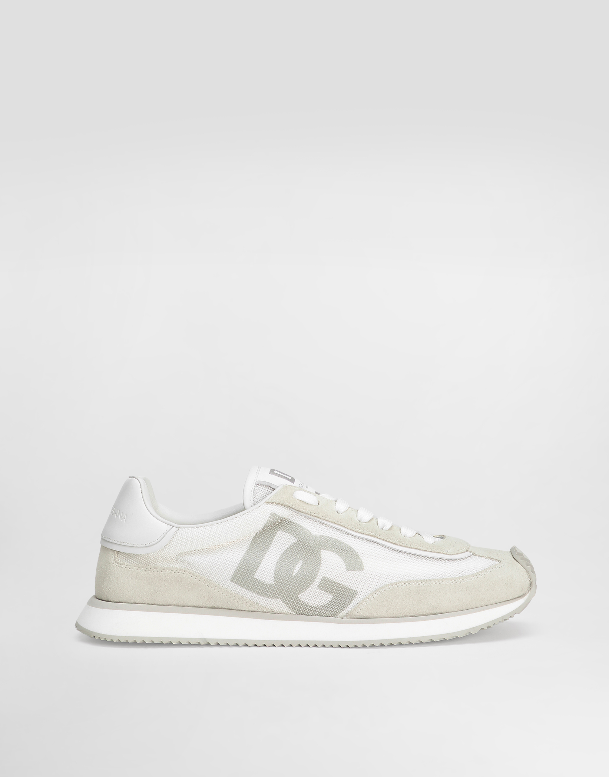 Mixed-material DG CUSHION sneakers in White for Men