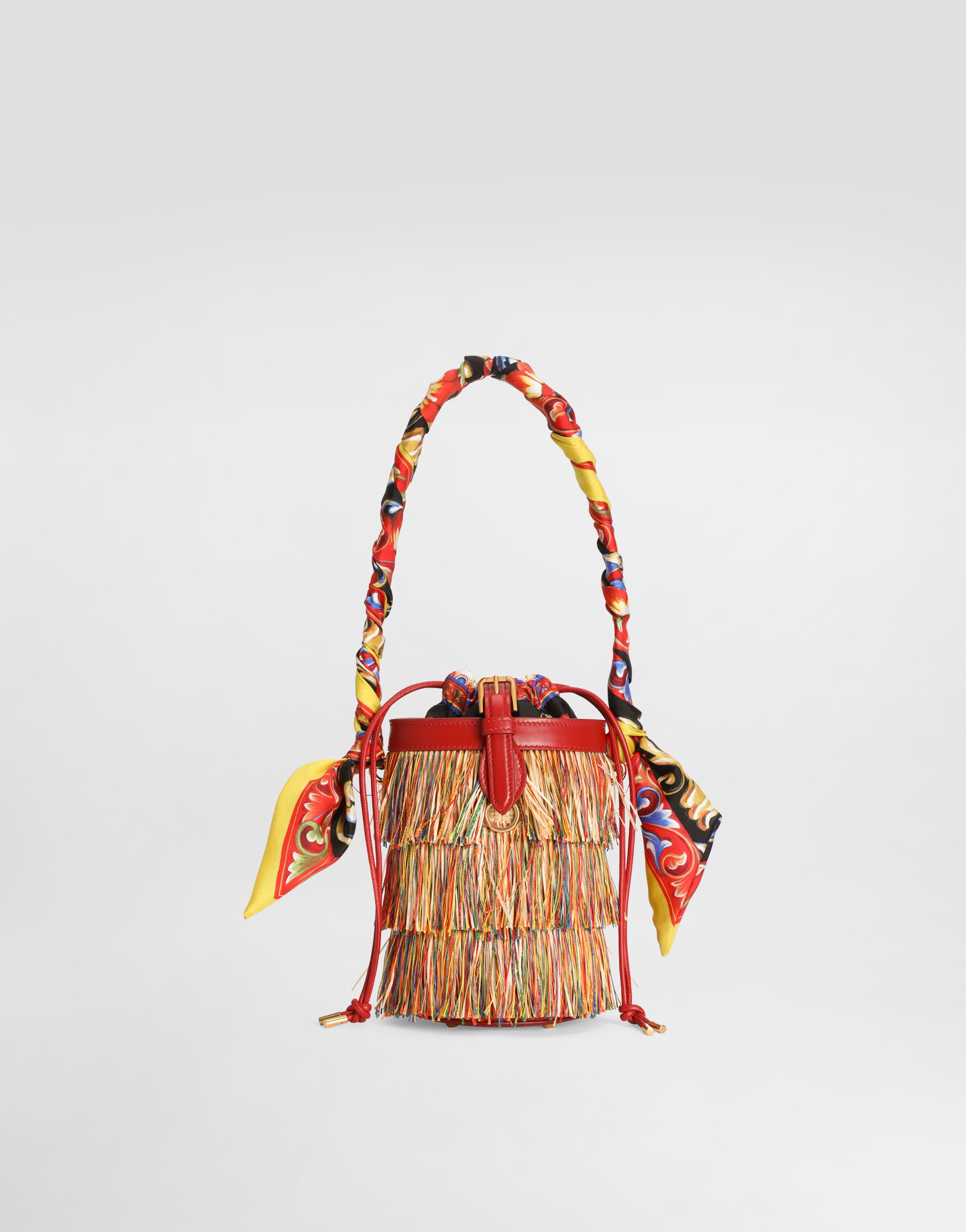 バッグ Capri Round Bucket Bag / Her lip to Raffia Capri bucket bag in Multicolor for Women | Dolce&Gabbana®