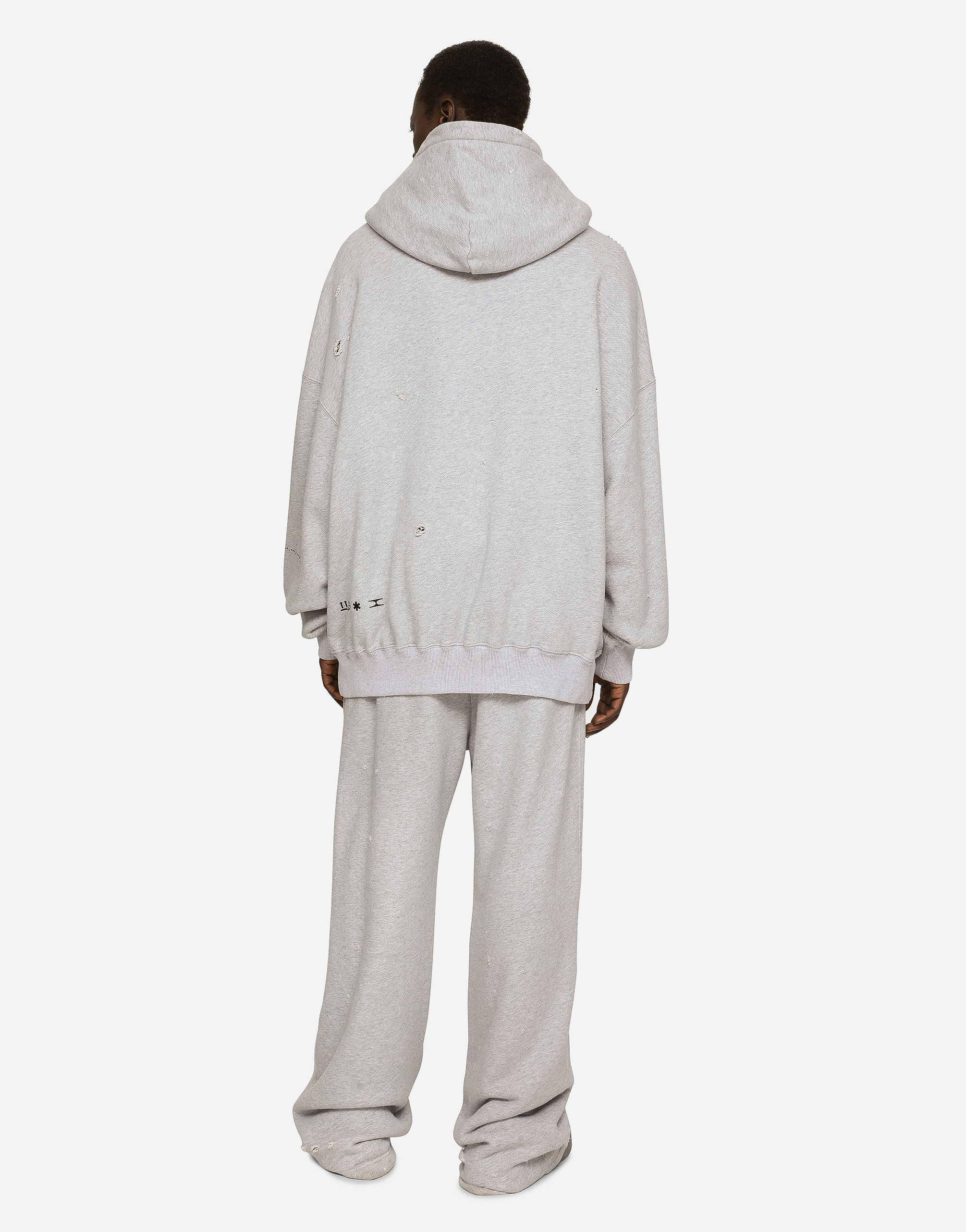 DOLCE & GABBANA PRINTED JOGGING PANTS WITH SMALL ABRASIONS