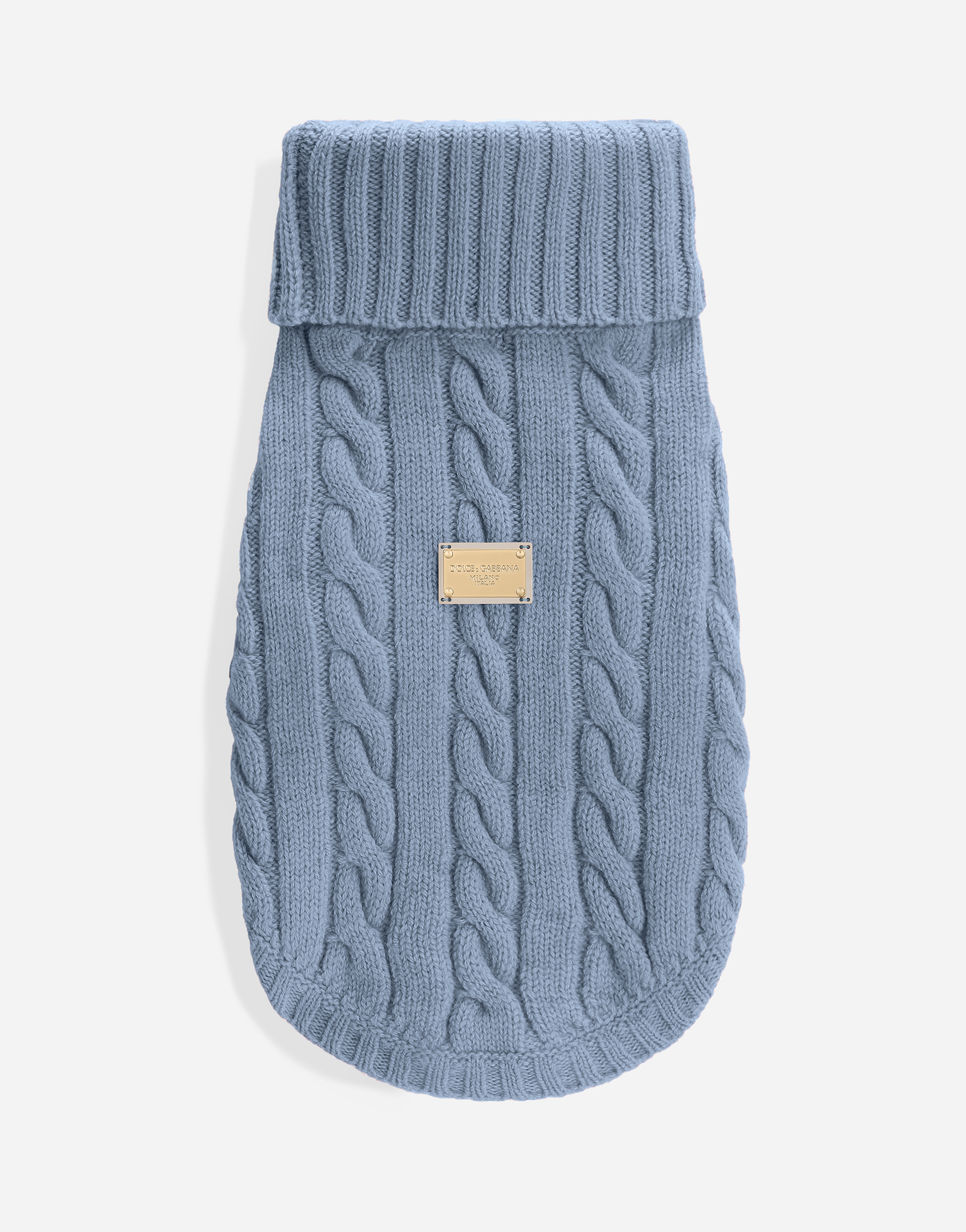 Dolce & Gabbana Wool Dog Sweater - Man Dog Accessories Light Blue S