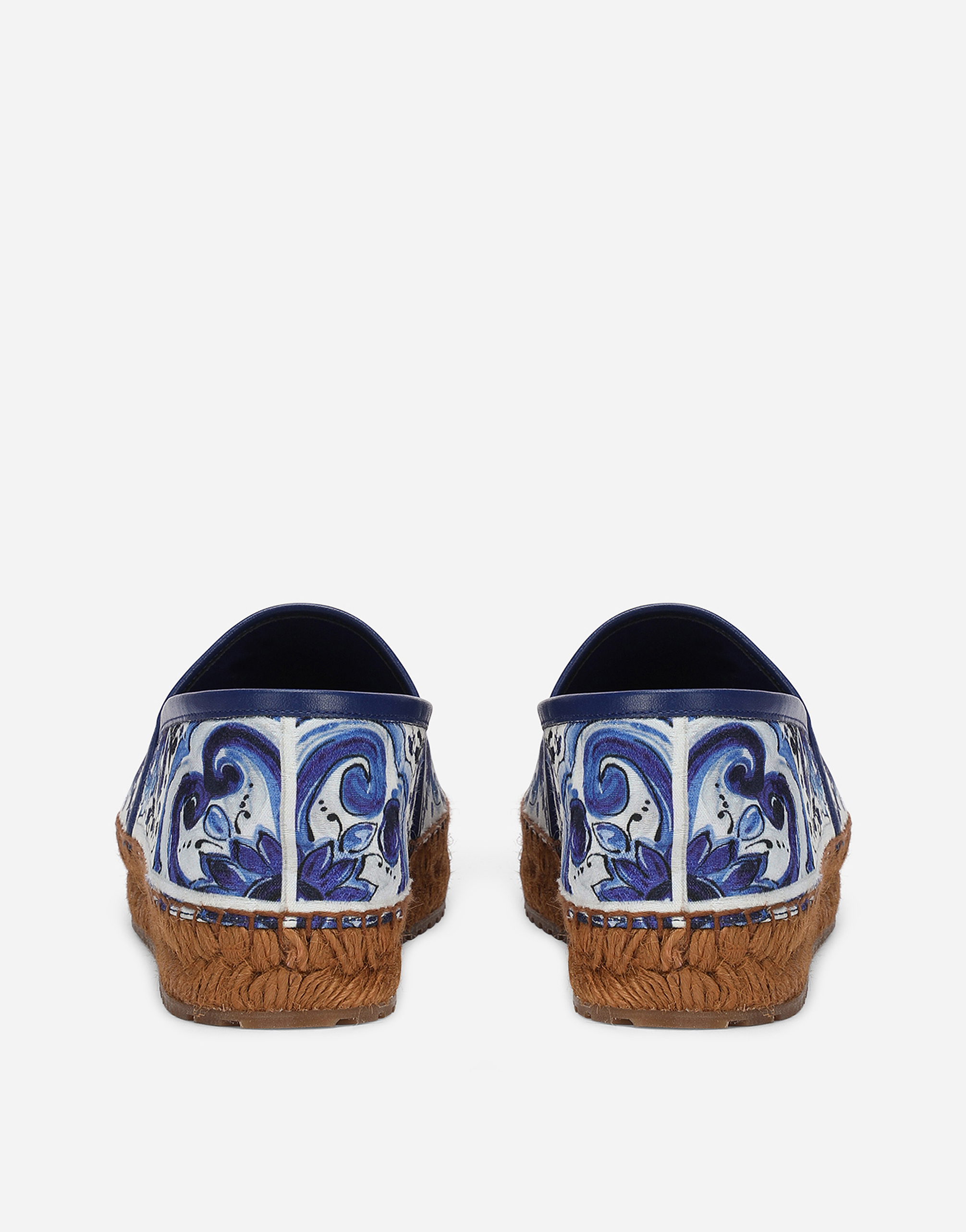 Dolce & Gabbana Printed Brocade Fabric Espadrilles In Multicolor