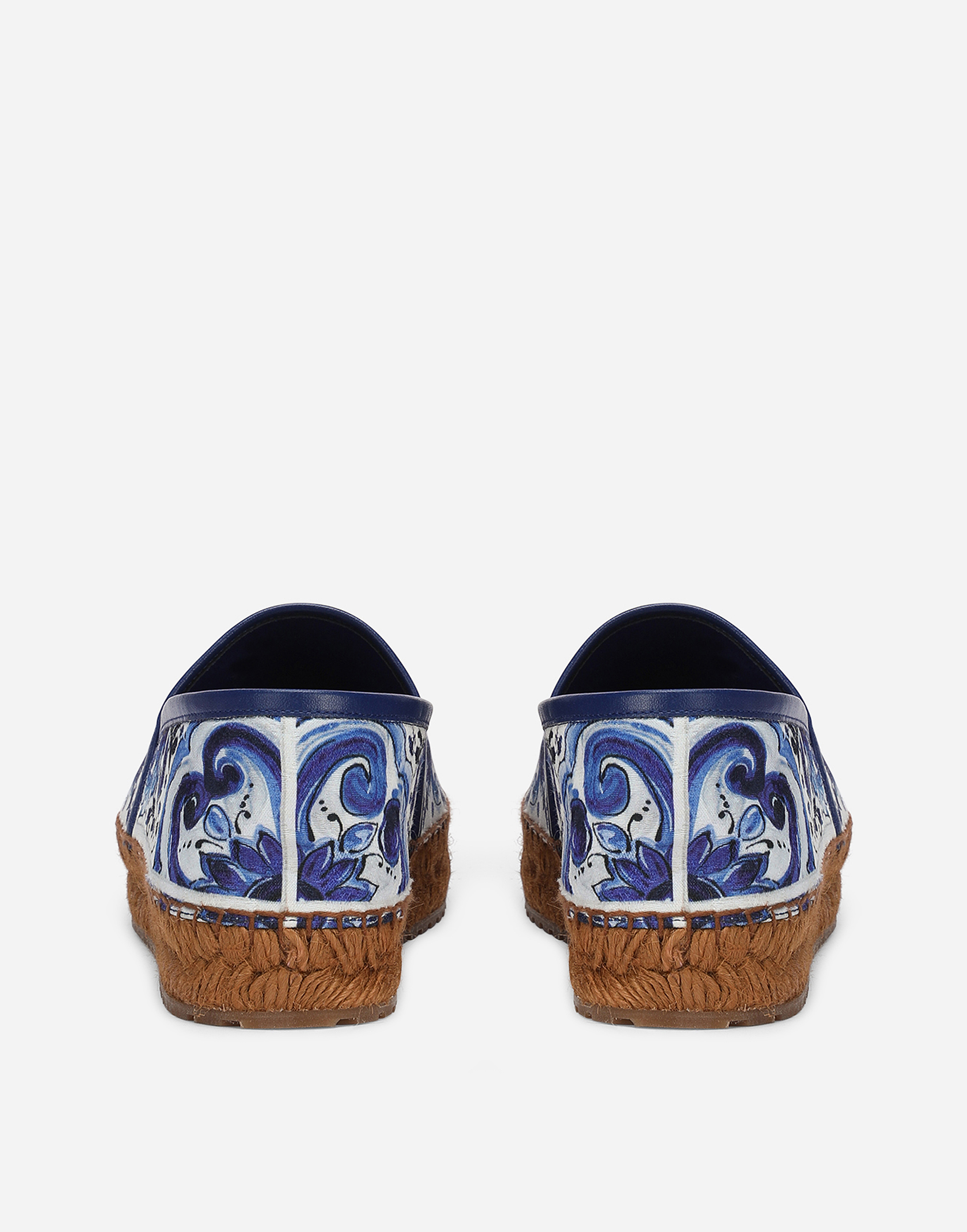 Shop Dolce & Gabbana Printed Brocade Fabric Espadrilles In Multicolor