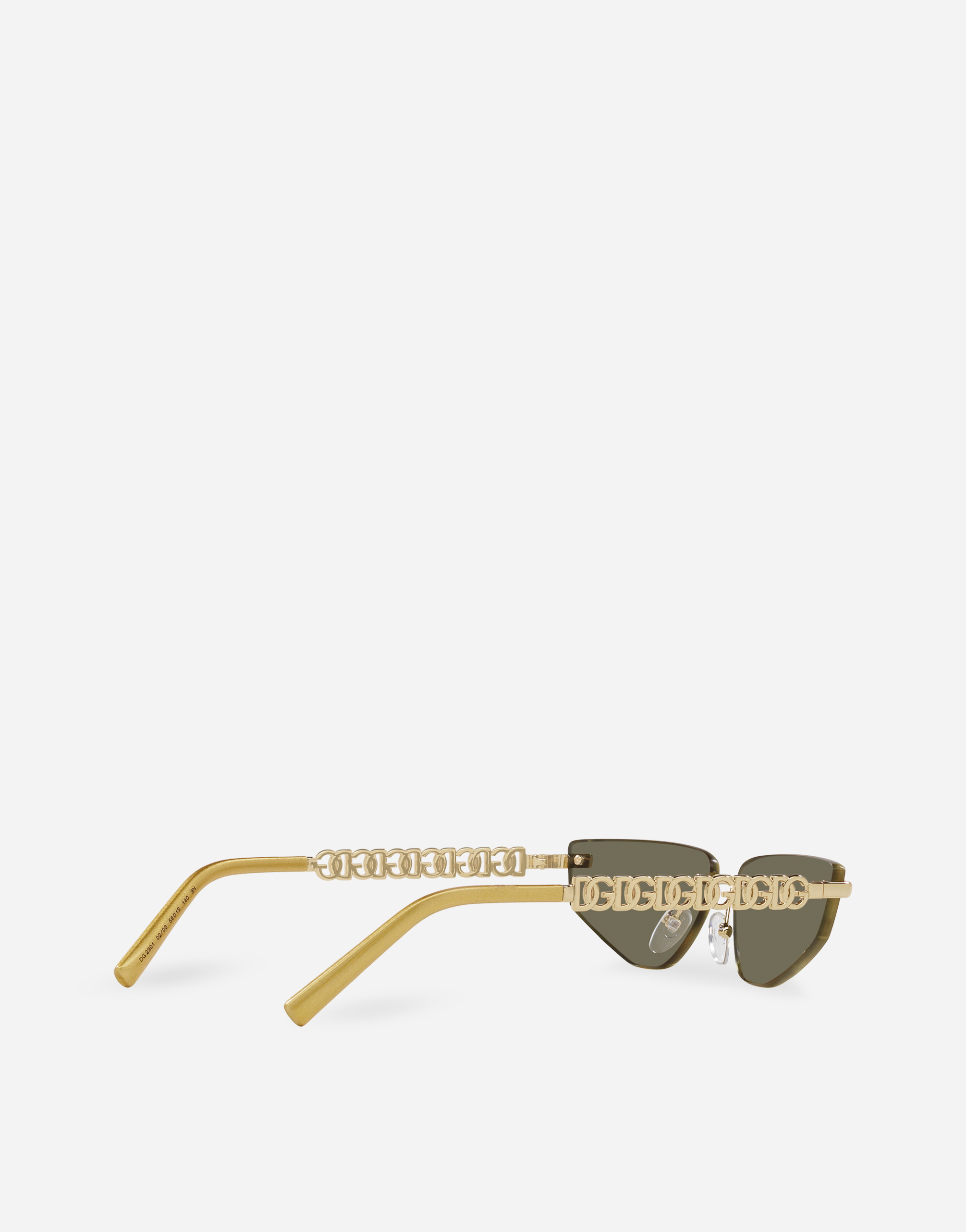 Shop Dolce & Gabbana Dg Essentials Sunglasses In Gold