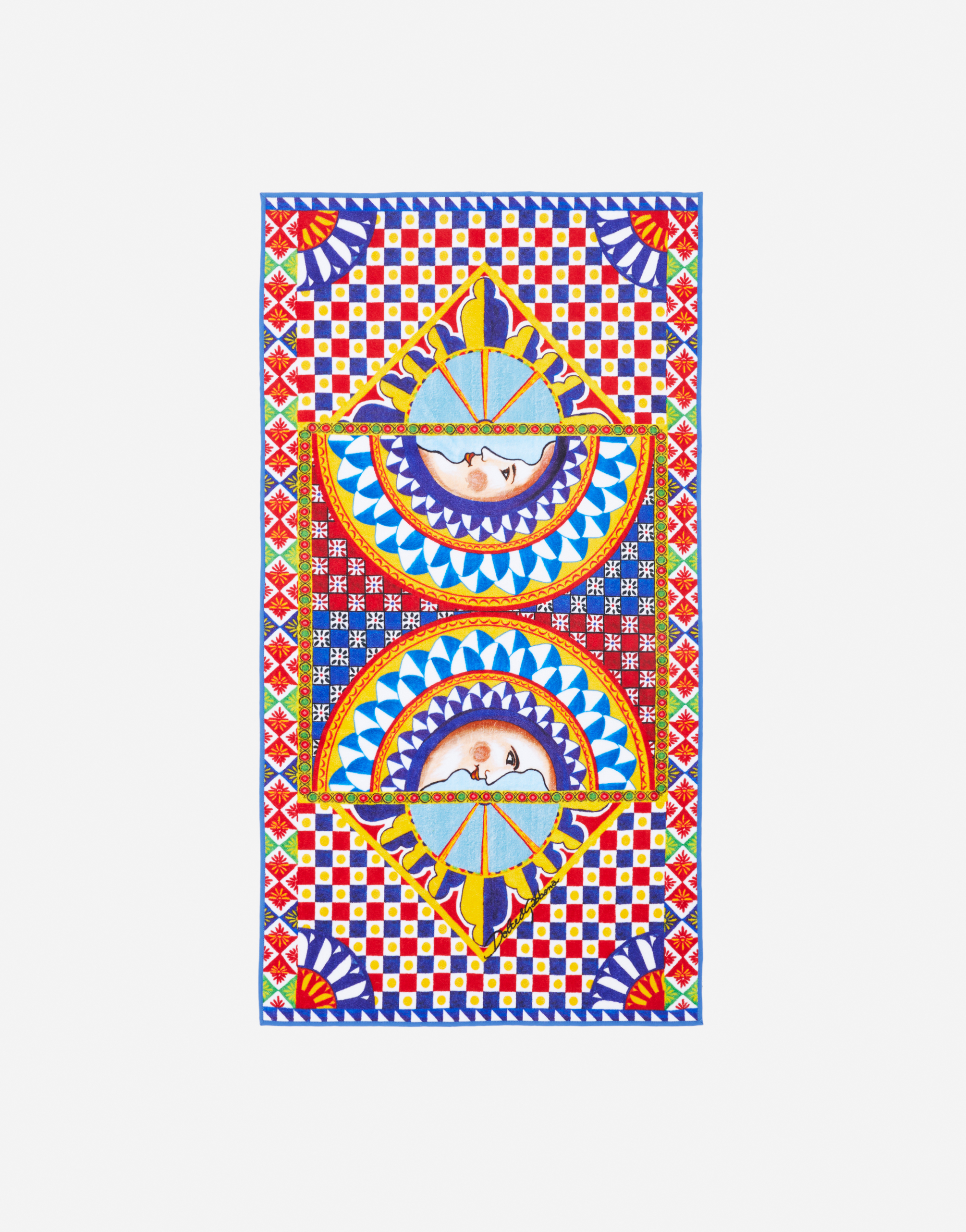 Dolce & Gabbana Terry Cotton Hand Towel In Multicolor