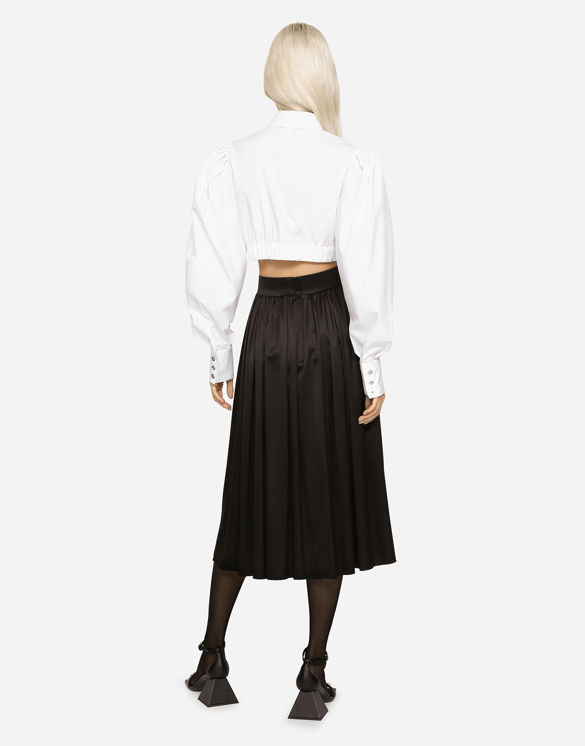 DOLCE & GABBANA POPLIN SHIRT WITH PUFF SLEEVES