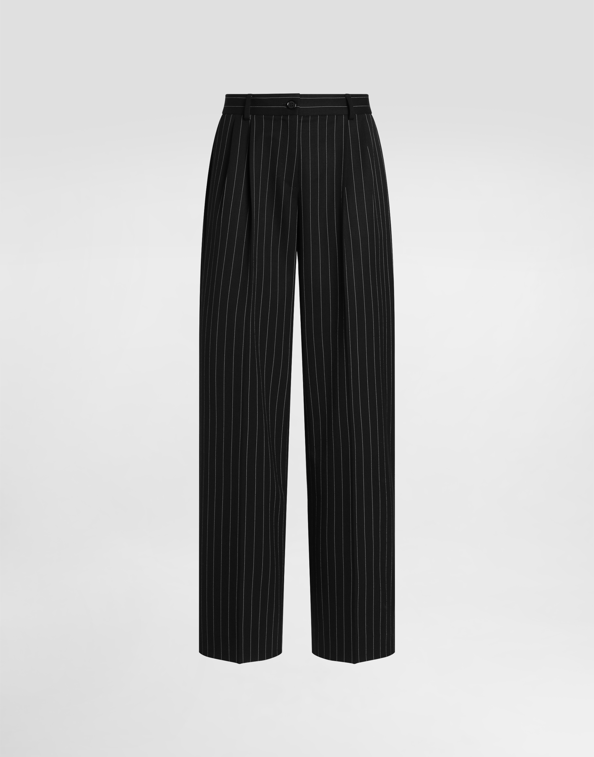 Pinstripe wool trousers in Multicolor for Women | Dolce&Gabbana® US