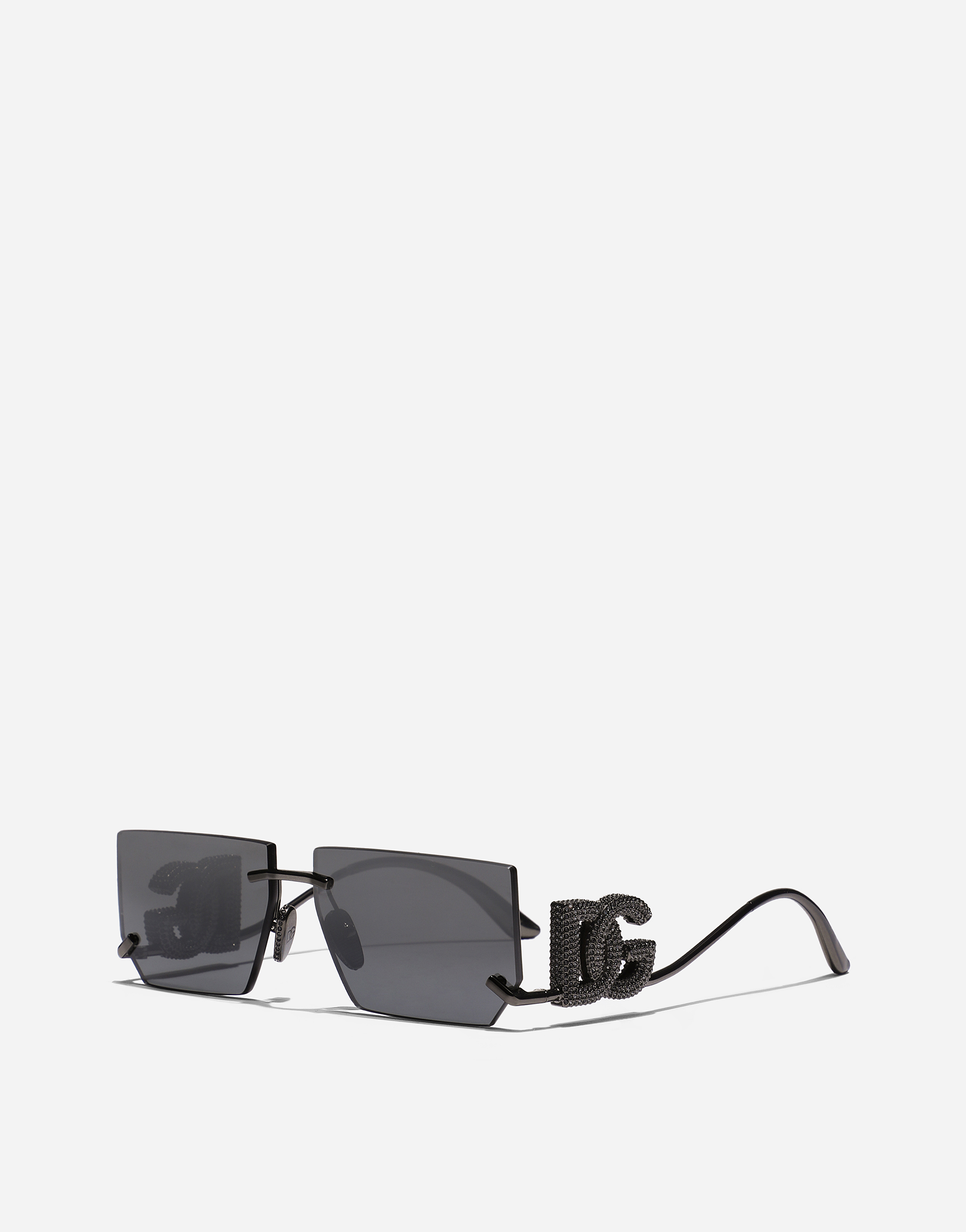 Dolce & Gabbana Dg Crystal Sunglasses In Black