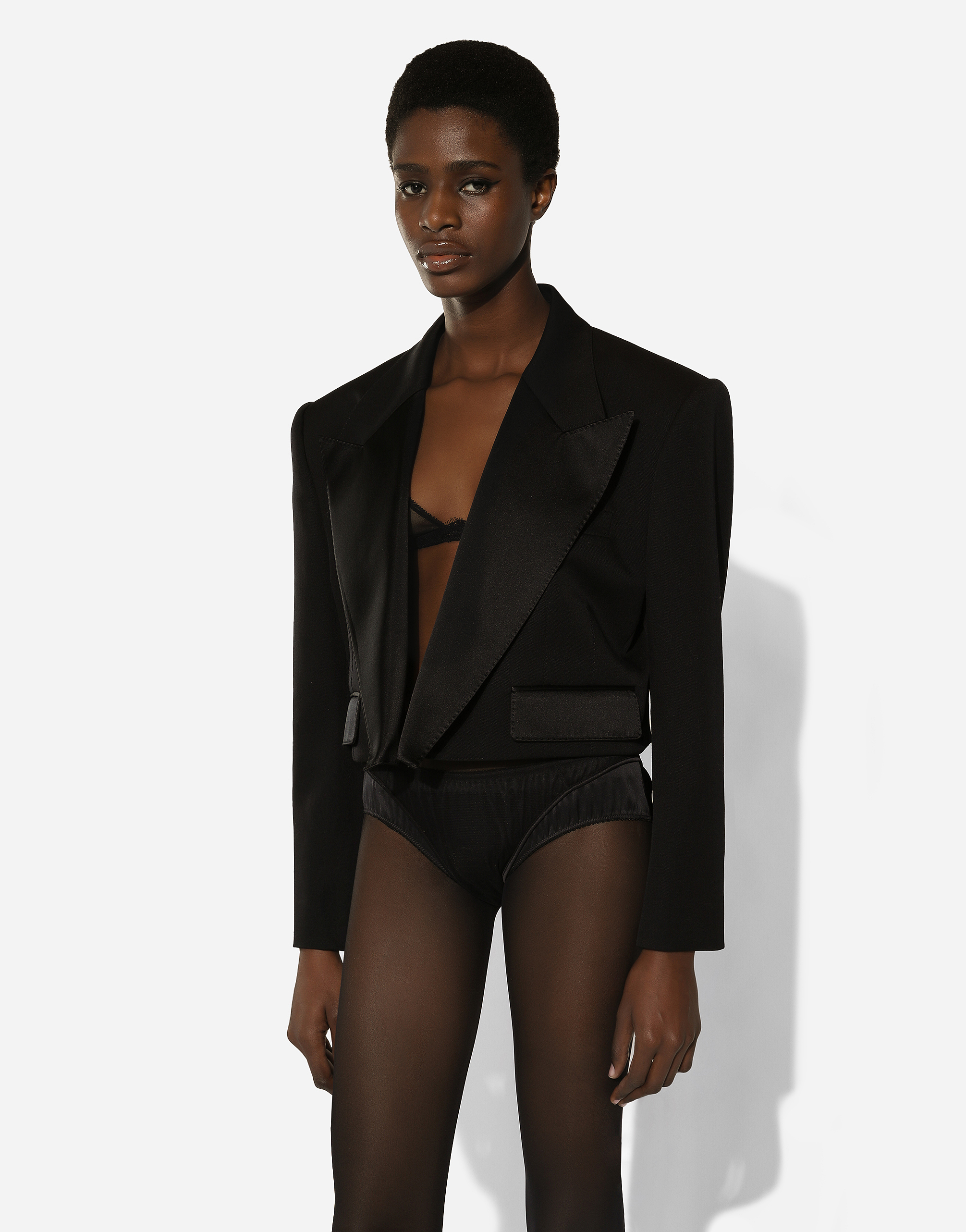 Dolce & Gabbana Long-sleeved Suit Coat In Black