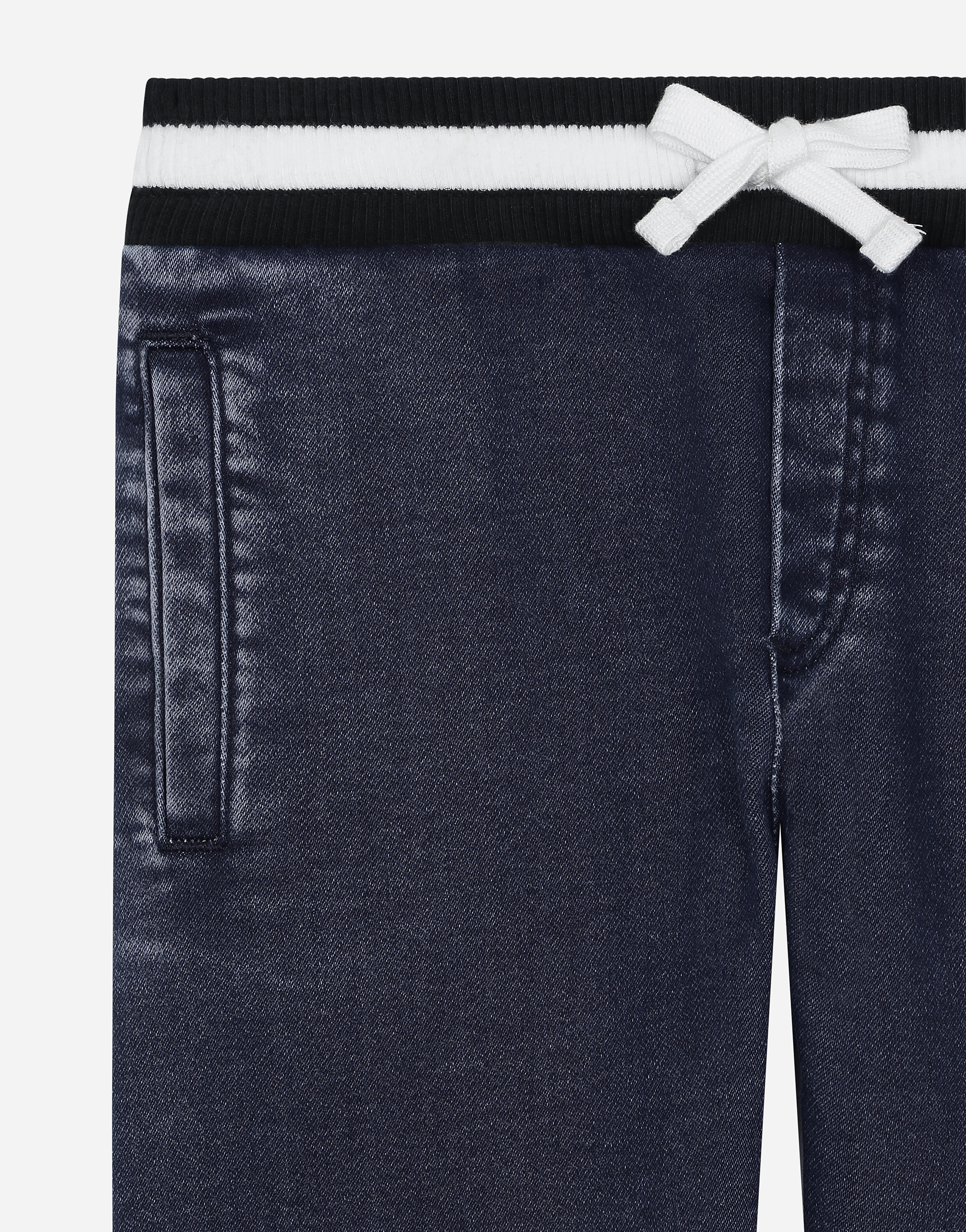 Denim jogging pants with Dolce&Gabbana logo
