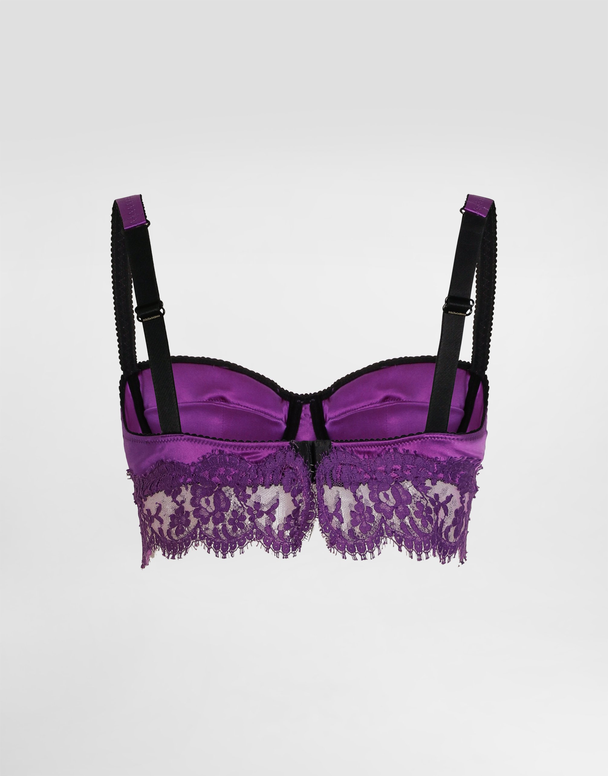 Lace and satin bra